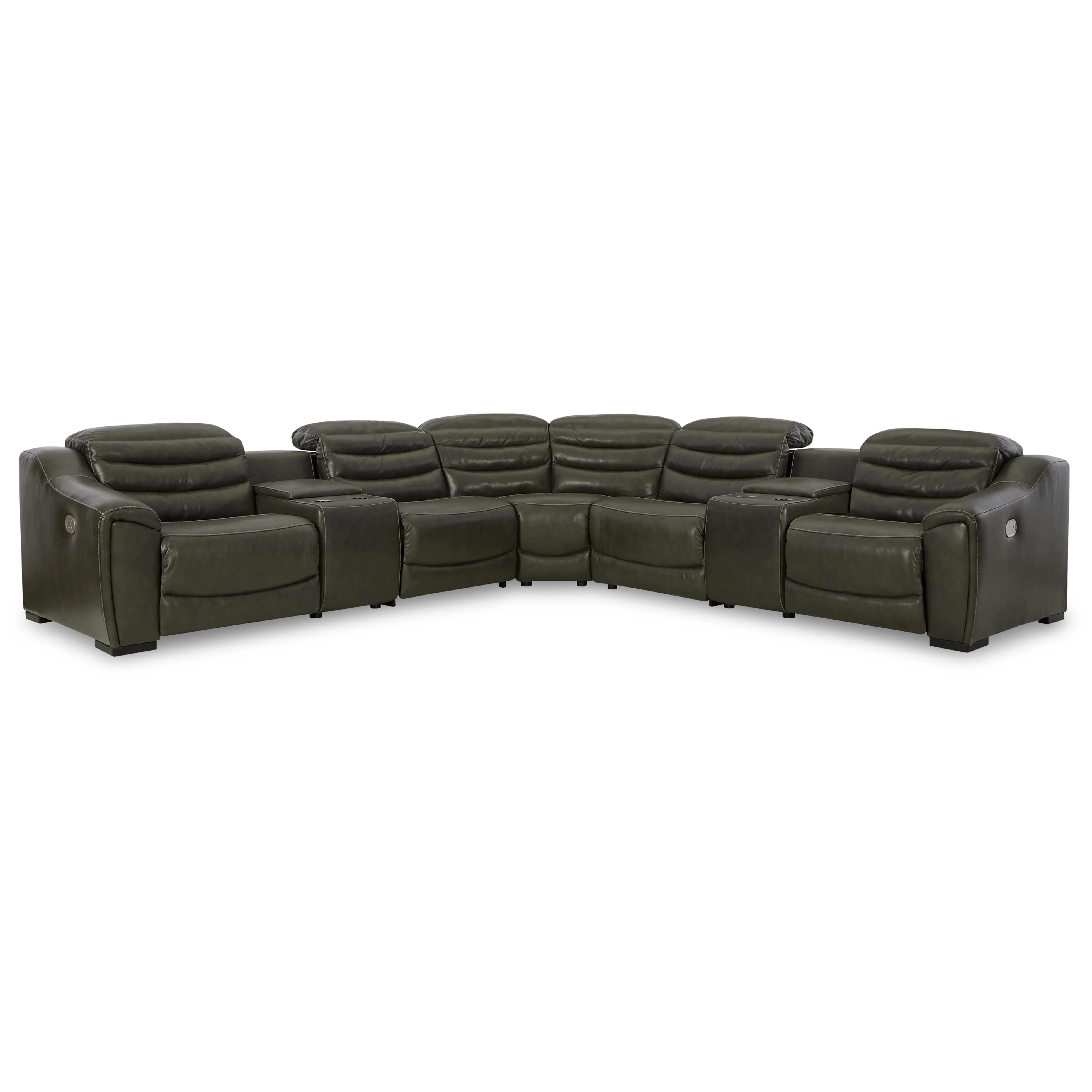 Signature Design by Ashley Center Line U63404S7 7 pc Power Reclining Sectional - Image 1