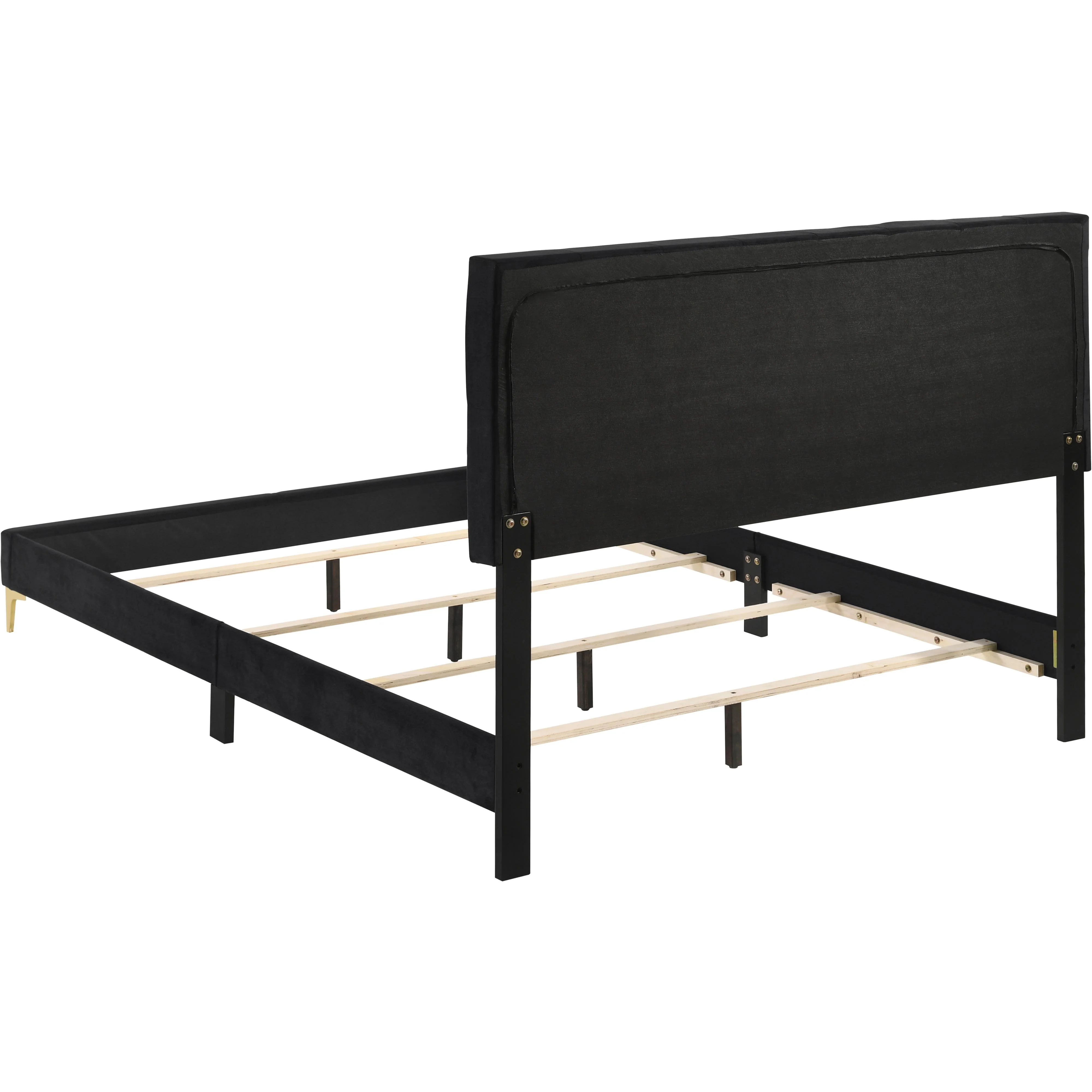 Coaster Furniture Kendall 224451Q Upholstered Queen Panel Bed - Black - Image 3