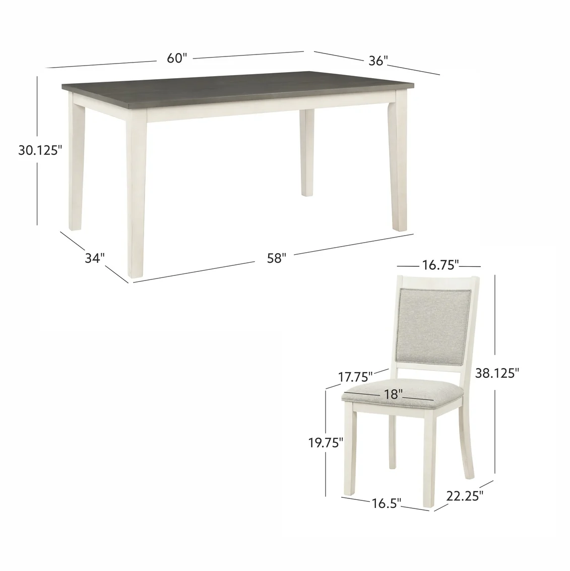 Powell MCKOY 7PC PIECE DINING SET ONE BOX - Image 3