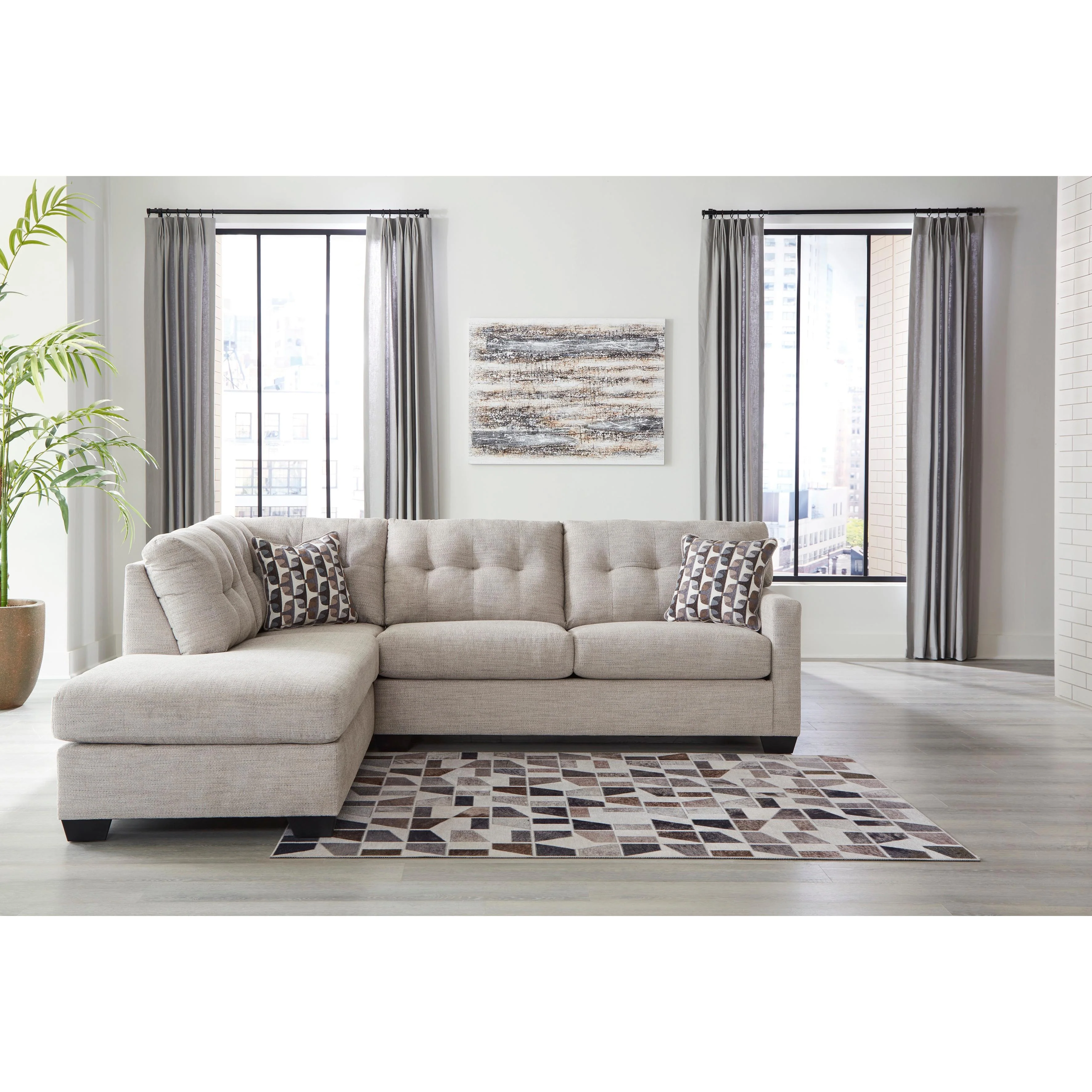 Signature Design by Ashley Mahoney 31004S1 2 pc Sectional with Chaise - Image 2
