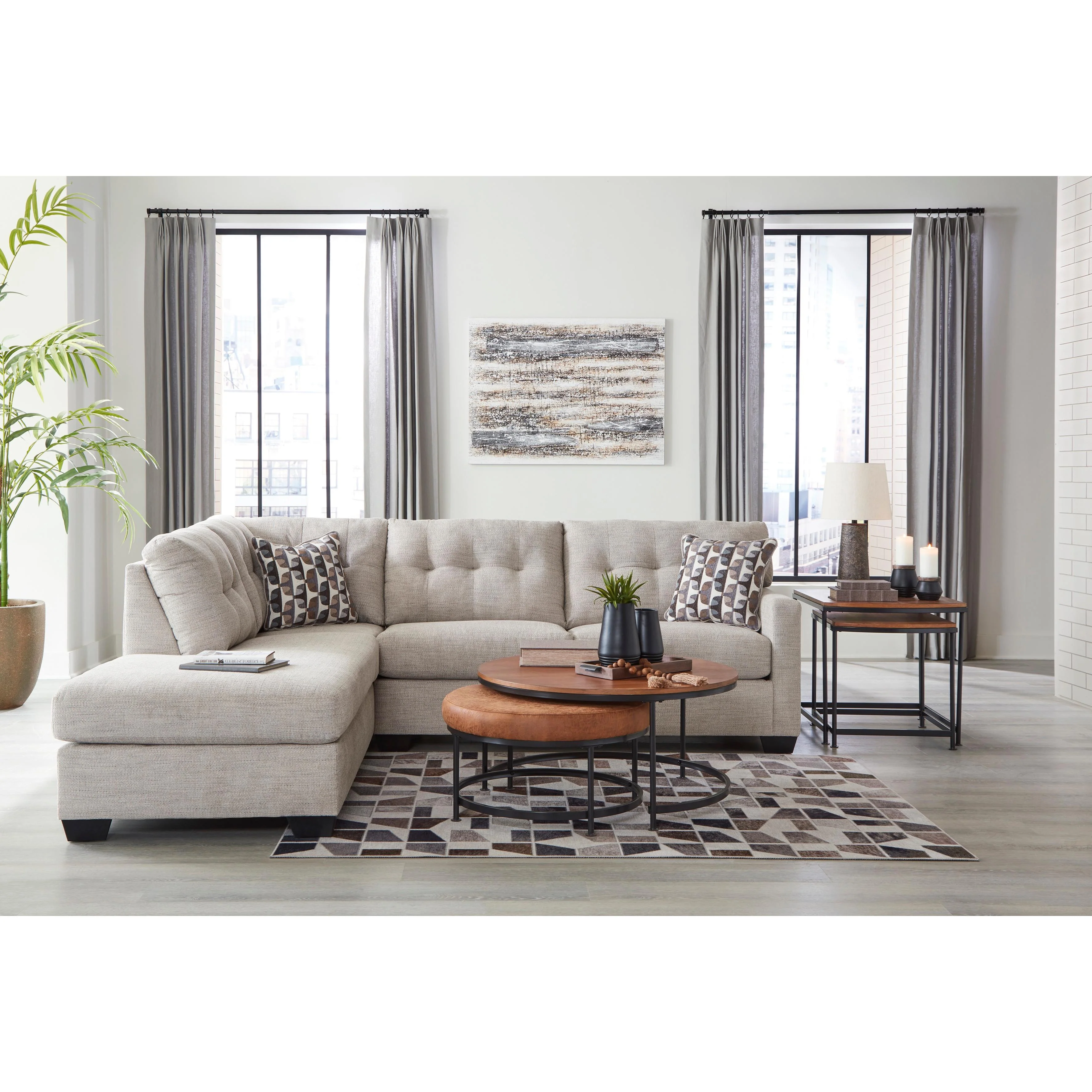 Signature Design by Ashley Mahoney 31004S1 2 pc Sectional with Chaise - Image 3