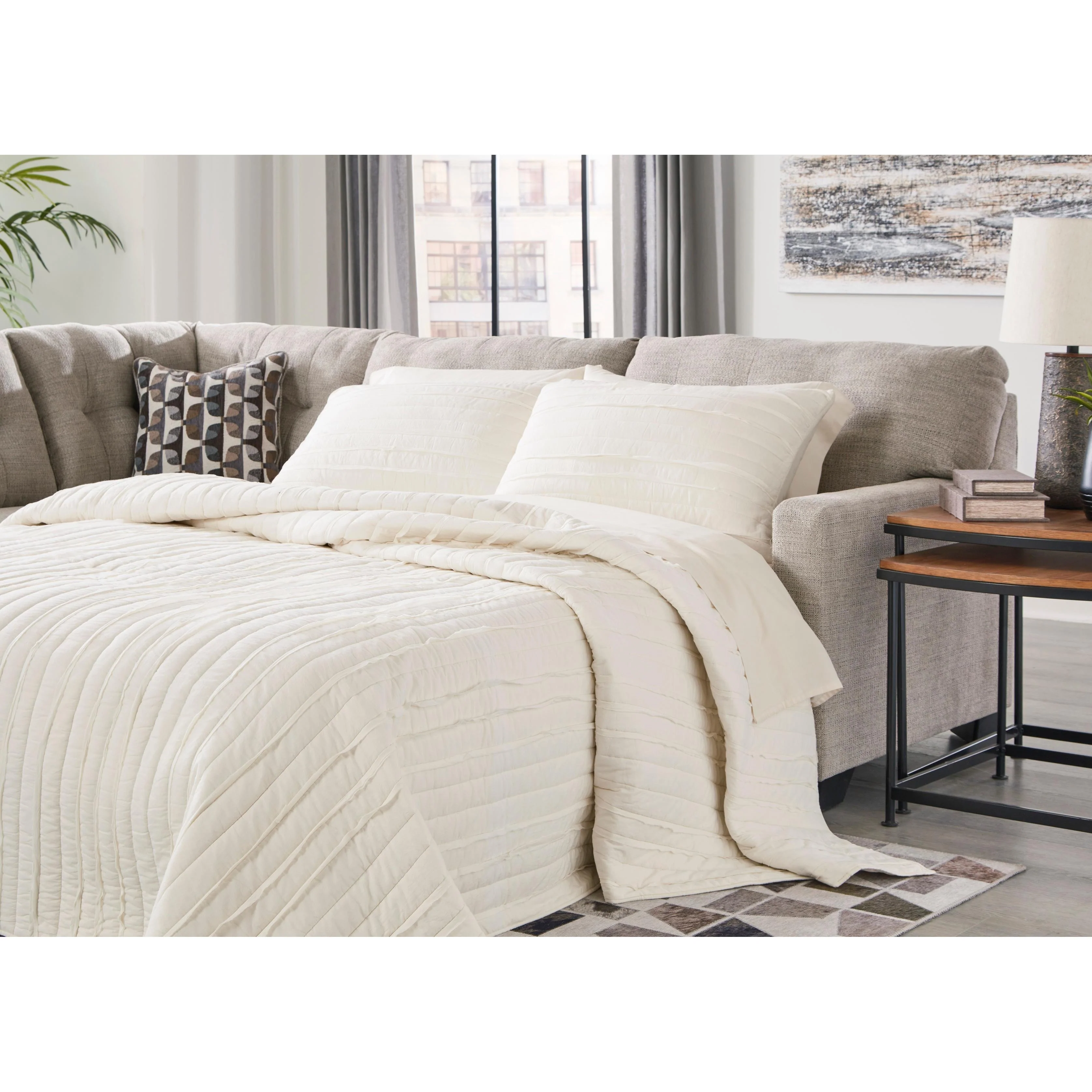 Signature Design by Ashley Mahoney 31004S3 2 pc Sleeper Sectional with Chaise - Image 3