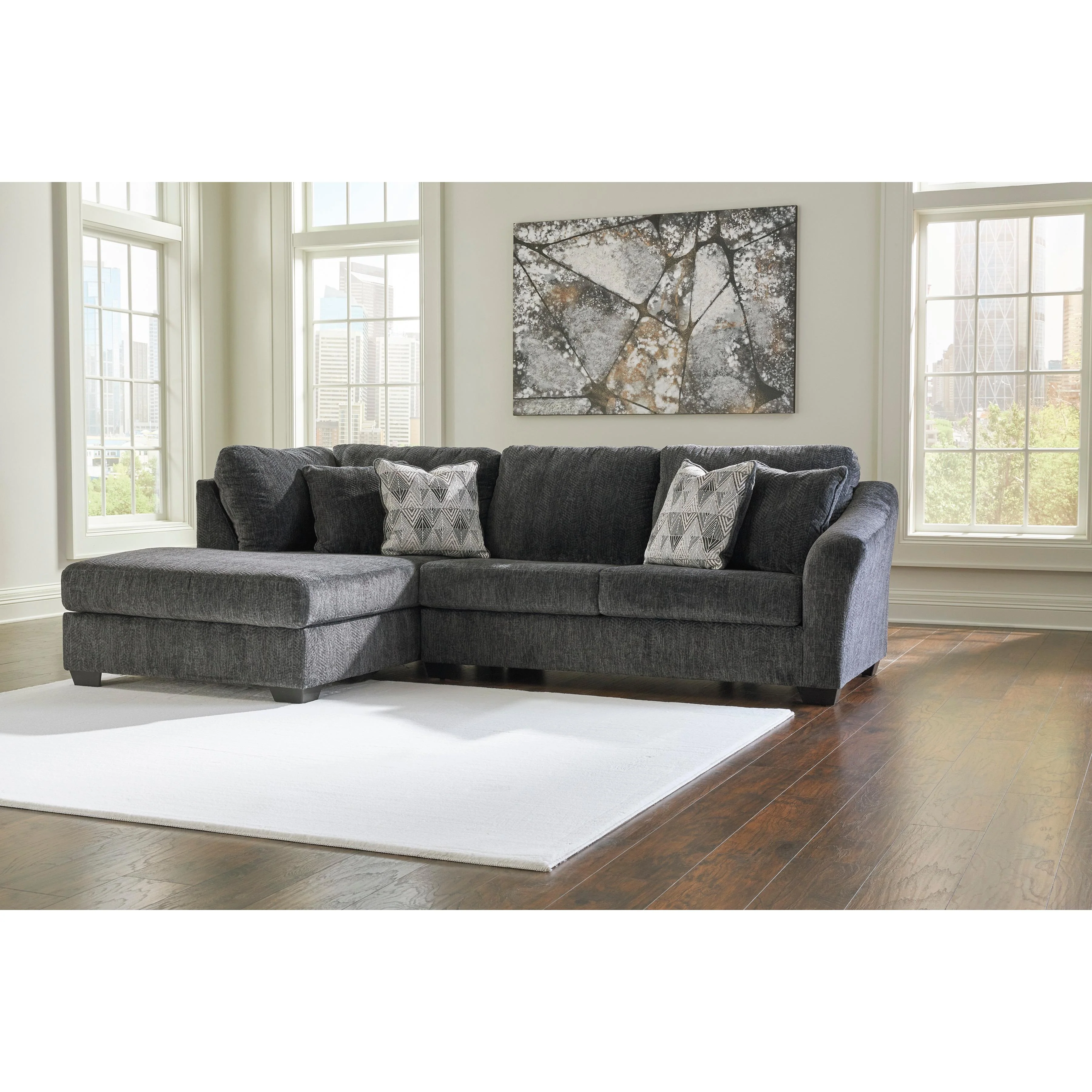Signature Design by Ashley Biddeford 35504S3 2 pc Sleeper Sectional with Chaise - Image 2