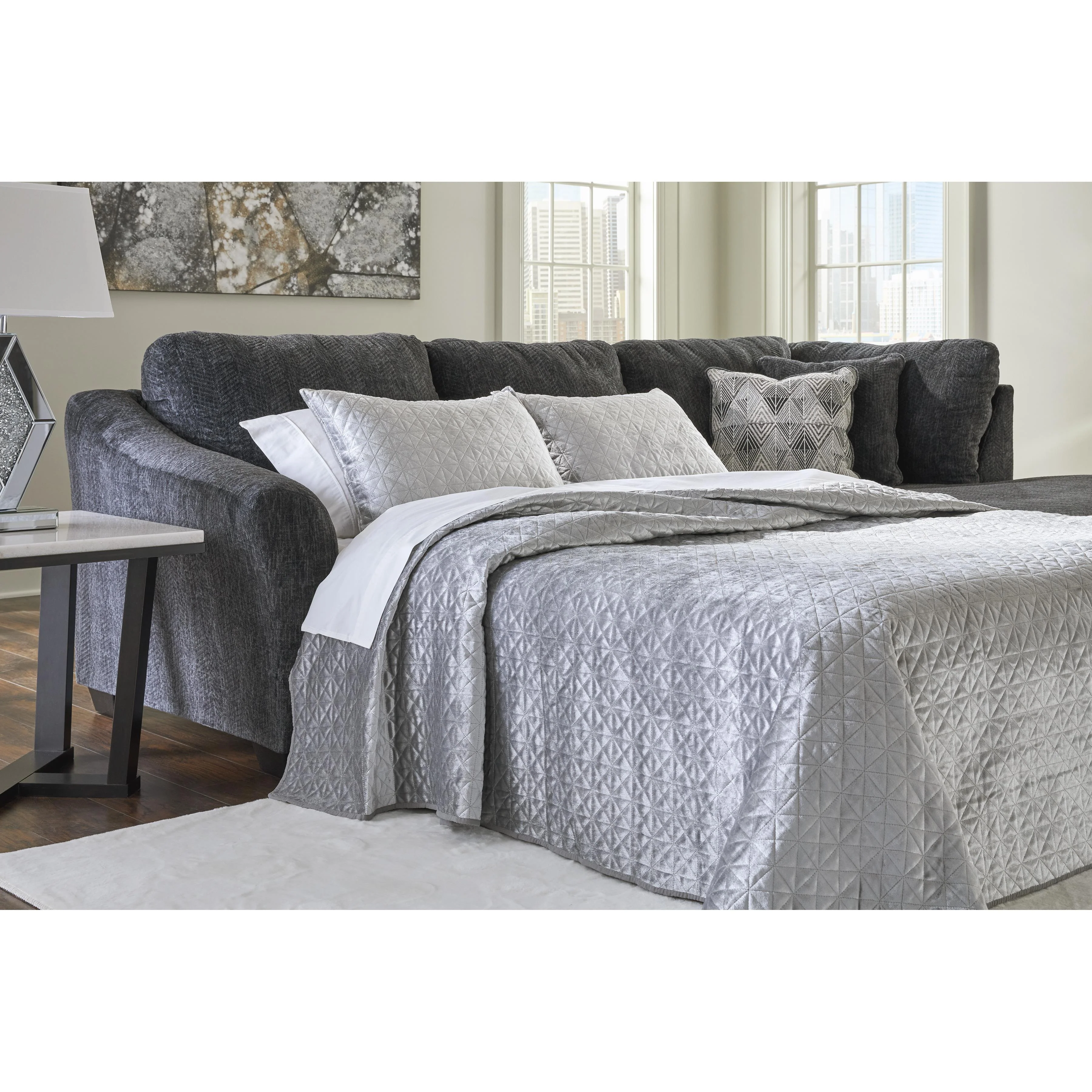 Signature Design by Ashley Biddeford 35504S4 2 pc Sleeper Sectional with Chaise - Image 3