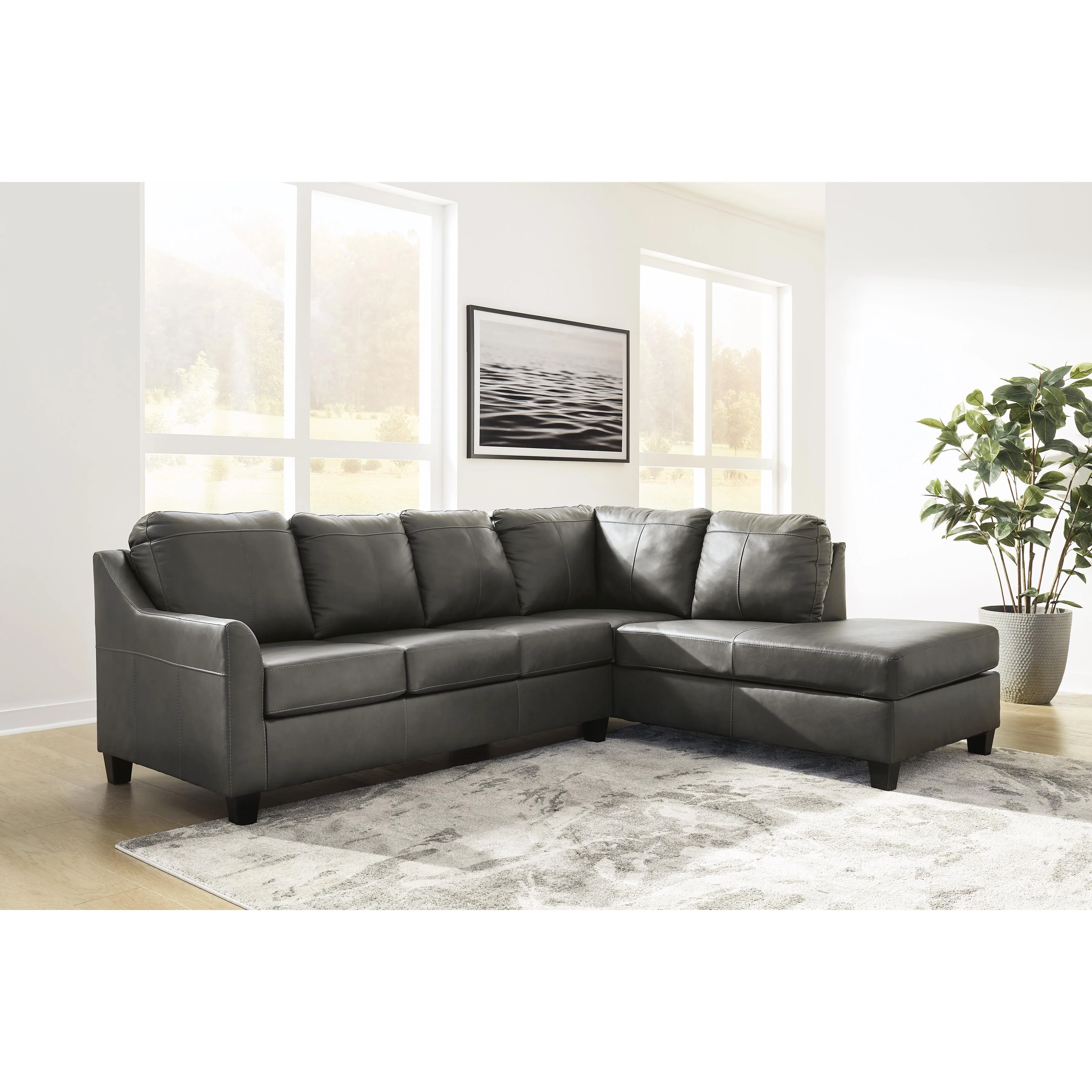 Signature Design by Ashley Valderno 47804S1 2 pc Sectional with Chaise - Image 3