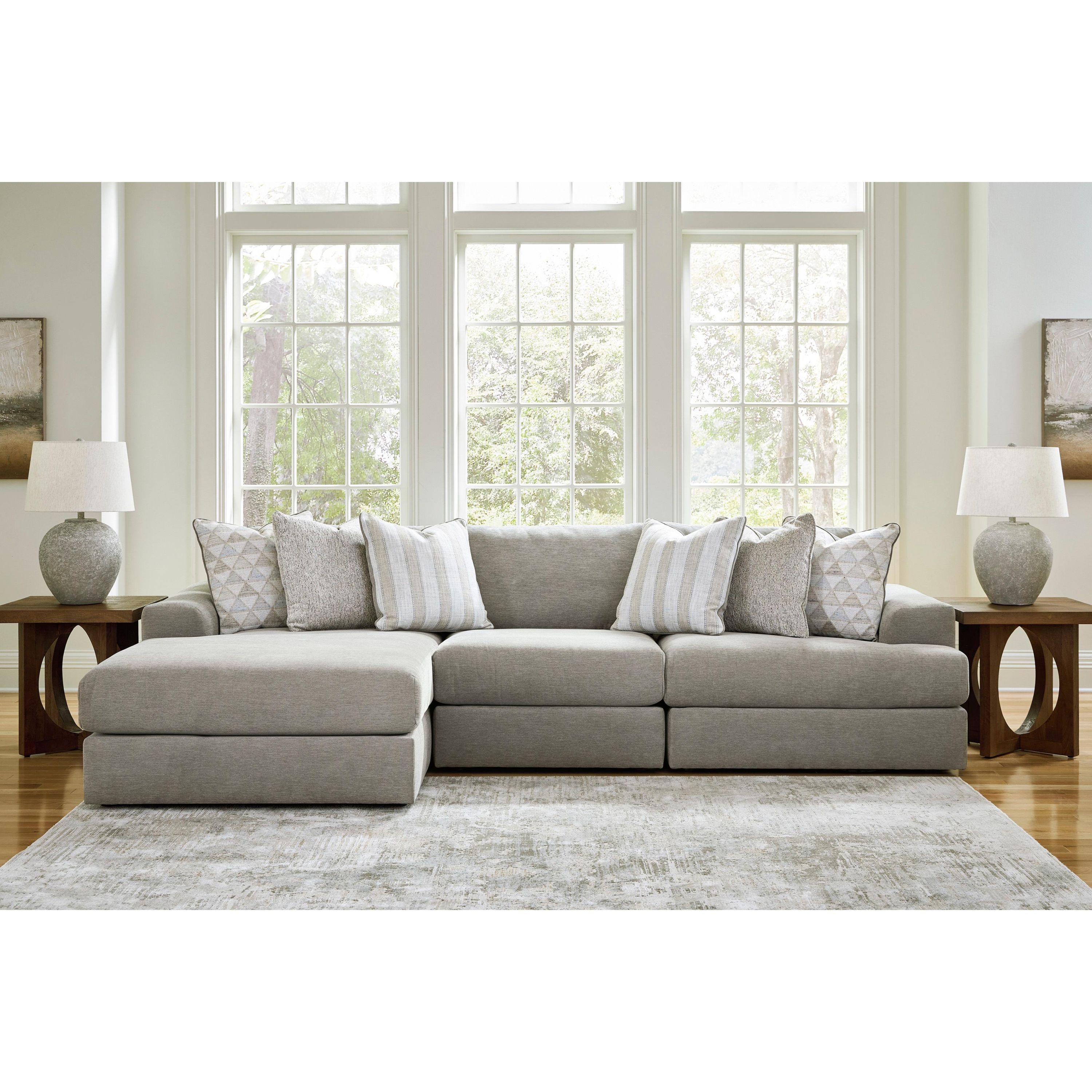 Signature Design by Ashley Avaliyah 58103S3 3 pc Sectional with Chaise - Image 2