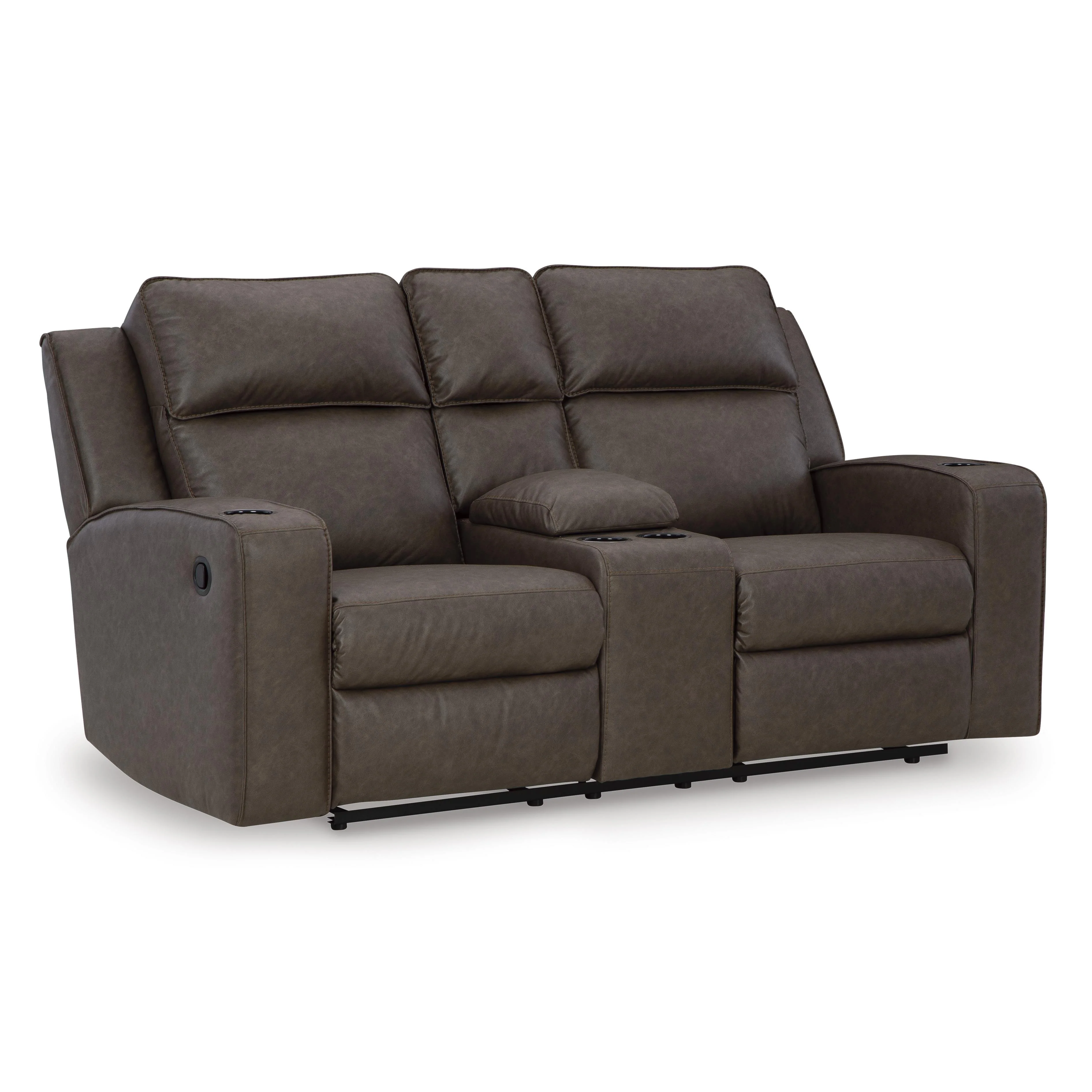 Signature Design by Ashley Lavenhorne 6330694 Double Reclining Loveseat with Console - Image 1