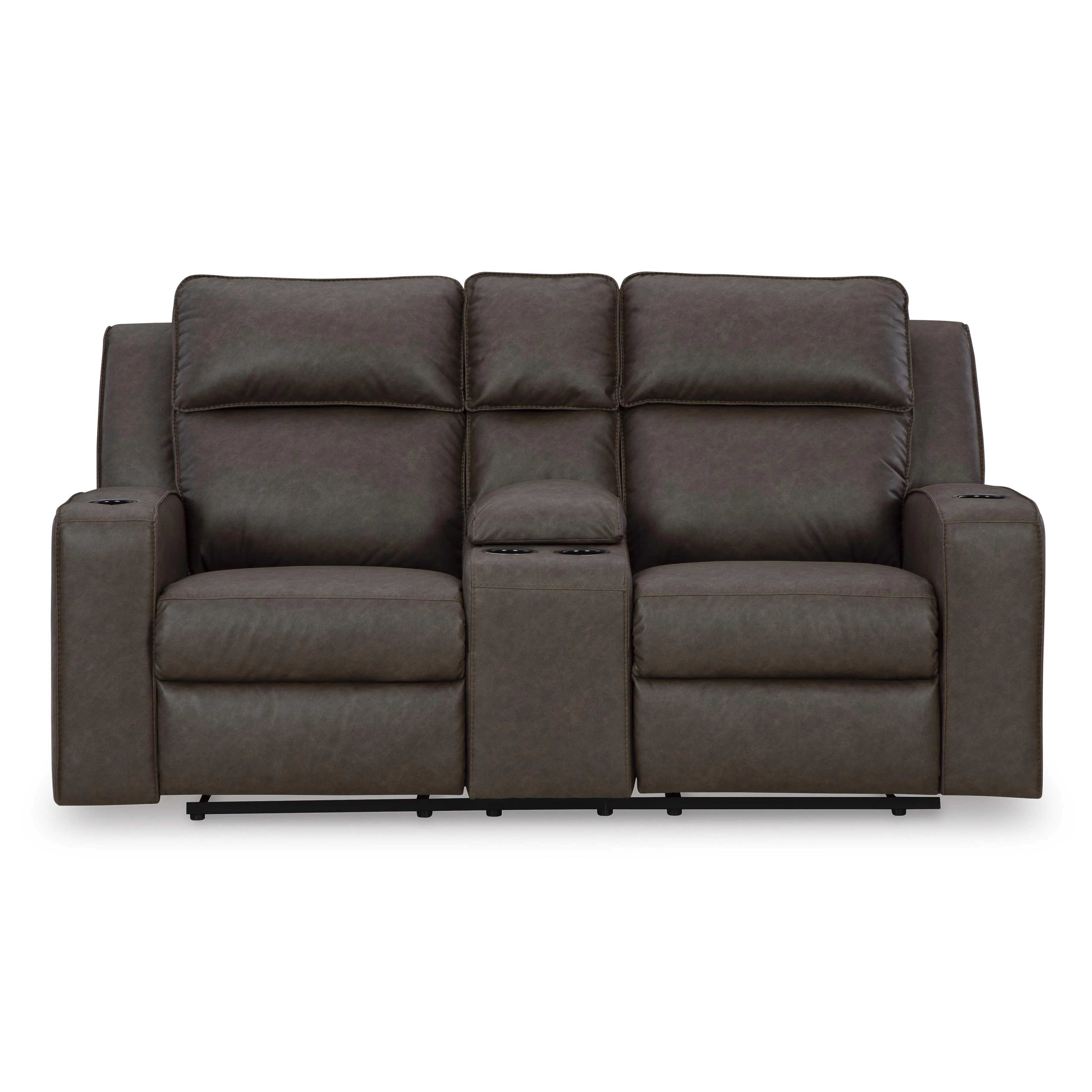 Signature Design by Ashley Lavenhorne 6330694 Double Reclining Loveseat with Console - Image 3