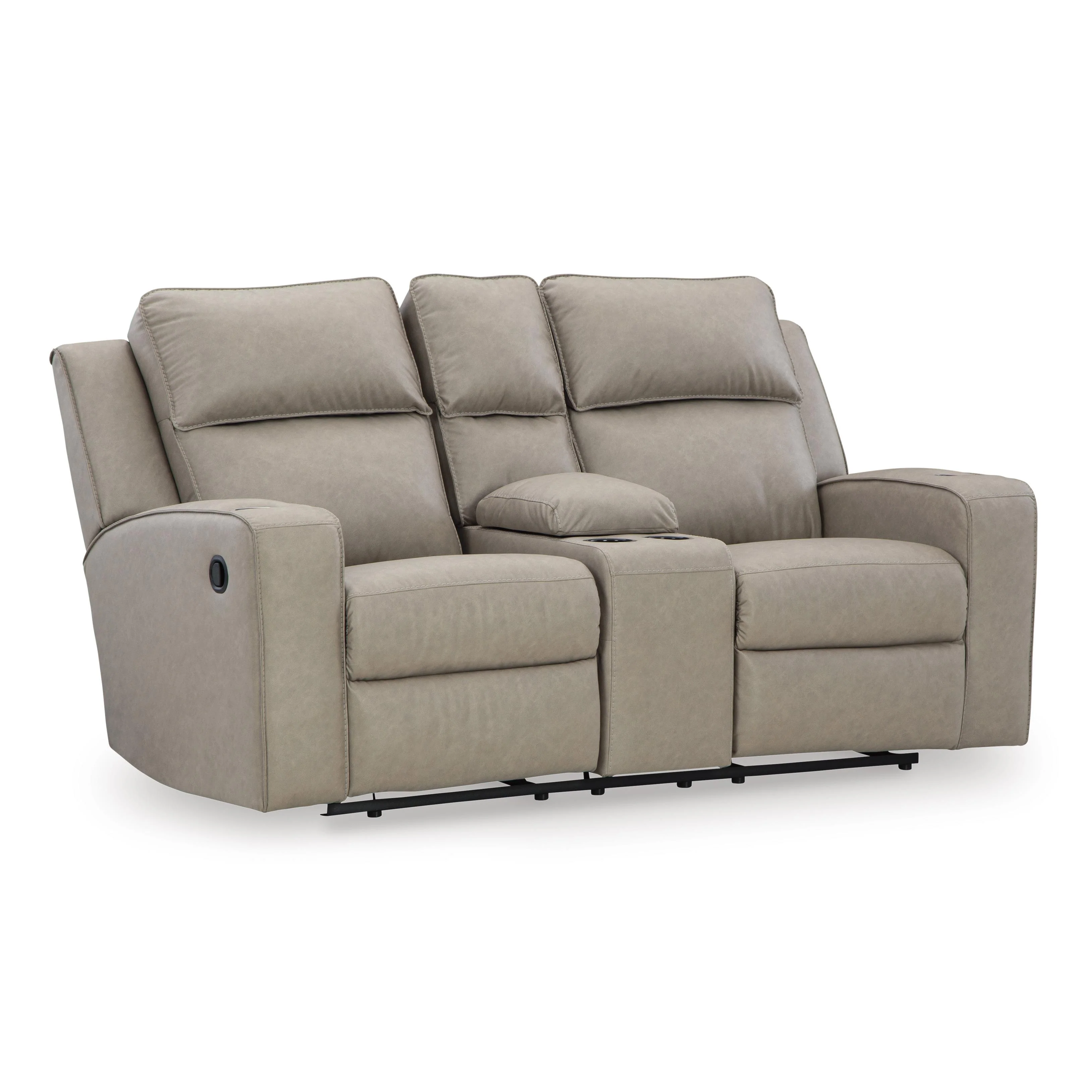 Signature Design by Ashley Lavenhorne 6330794 Double Reclining Loveseat with Console - Image 1