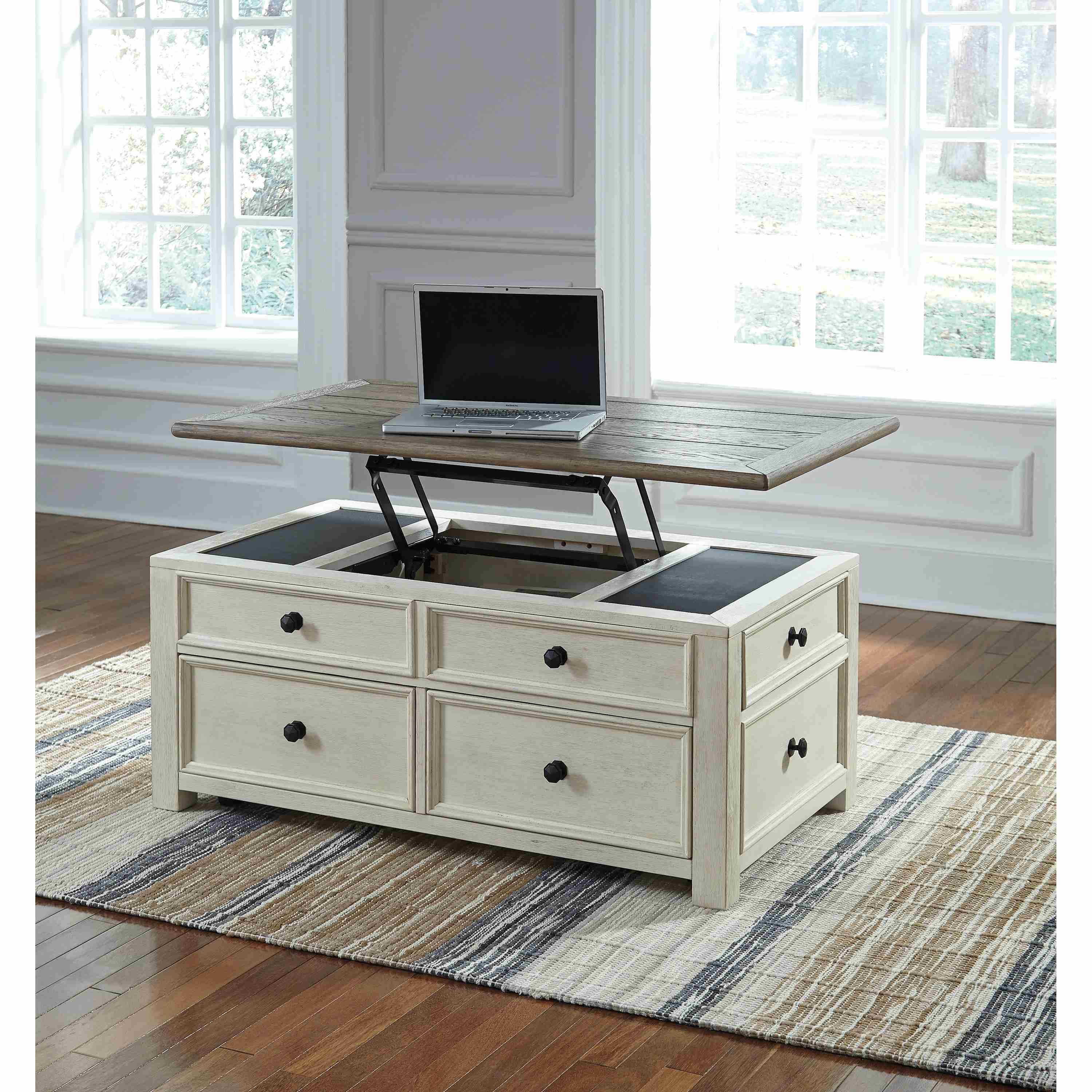 Signature Design by Ashley Bolanburg T637T1 Coffee Table with End Table and Chairside End Table - Image 3