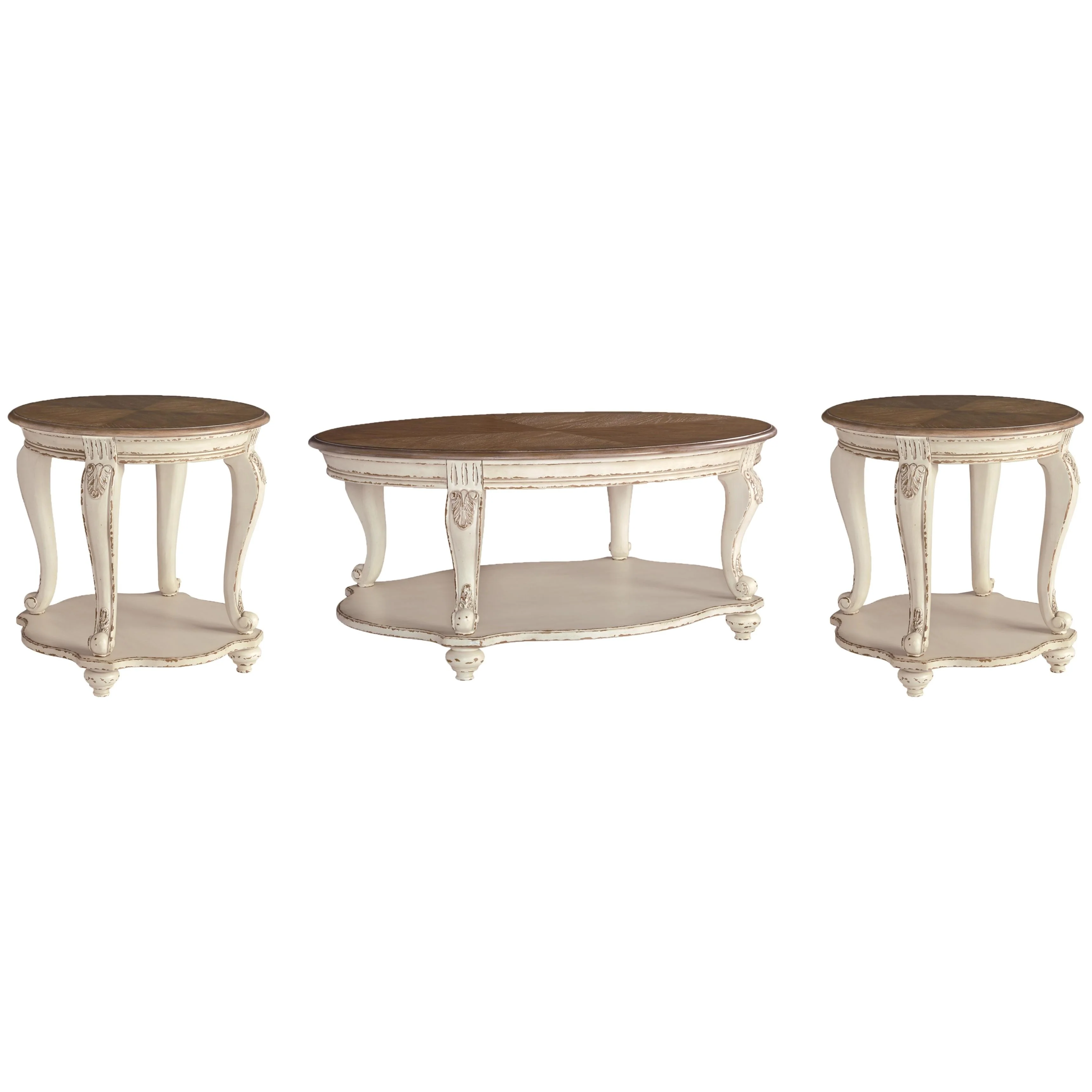 Signature Design by Ashley Realyn T743T1 Coffee Table and 2 End Tables - Image 1