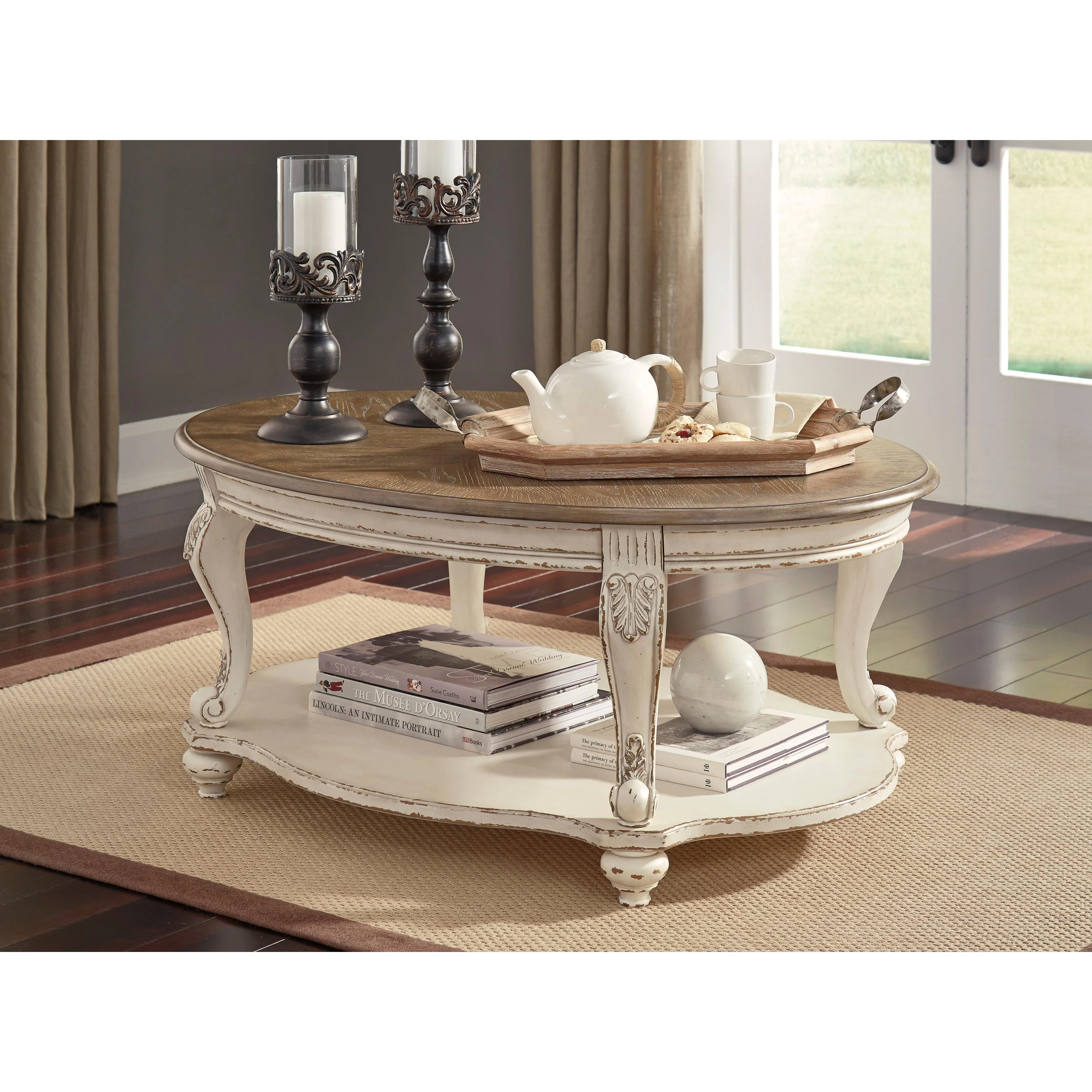 Signature Design by Ashley Realyn T743T2 Coffee Table and 2 End Tables - Image 2