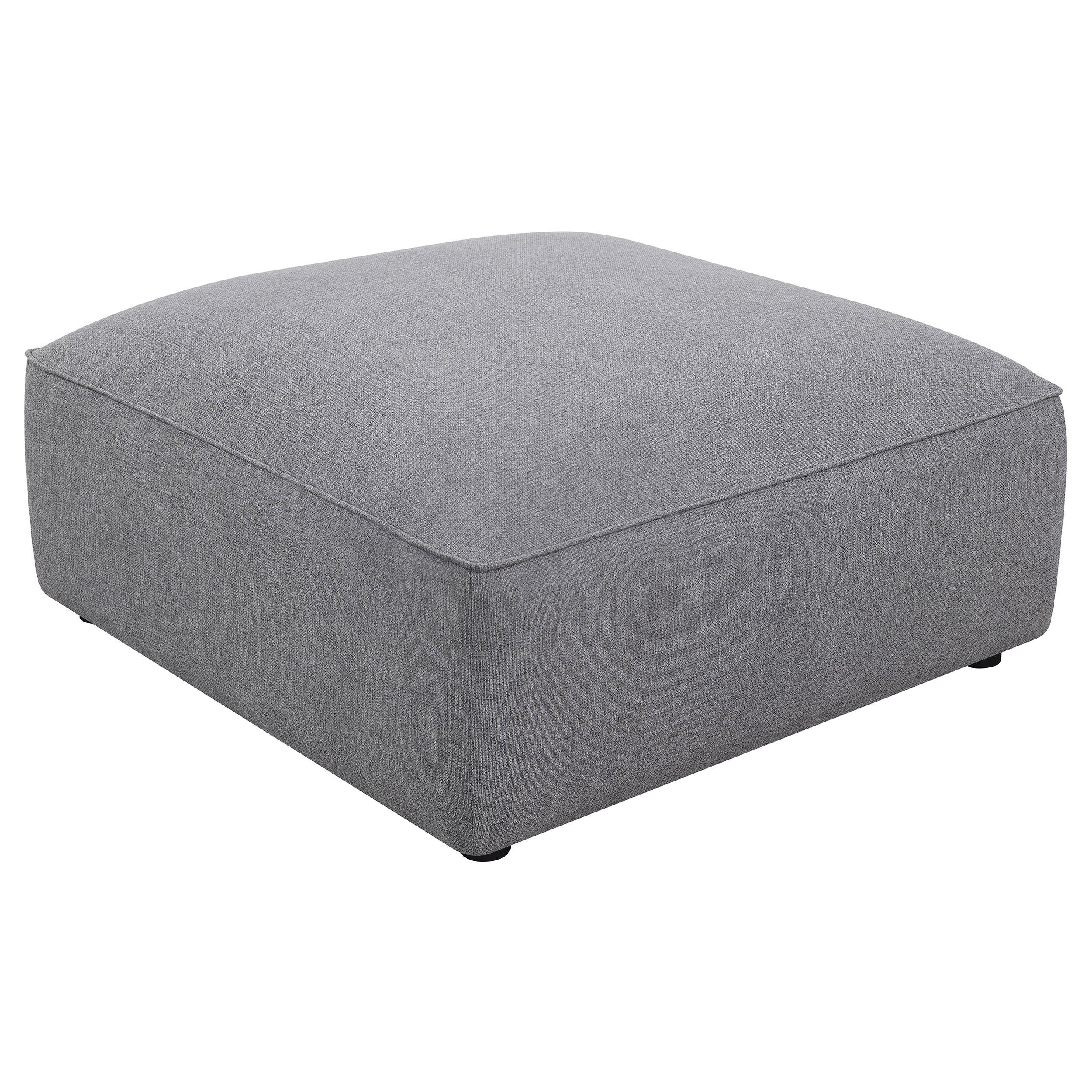 Coaster Furniture Jennifer 551596 Square Upholstered Ottoman - Grey - Image 1