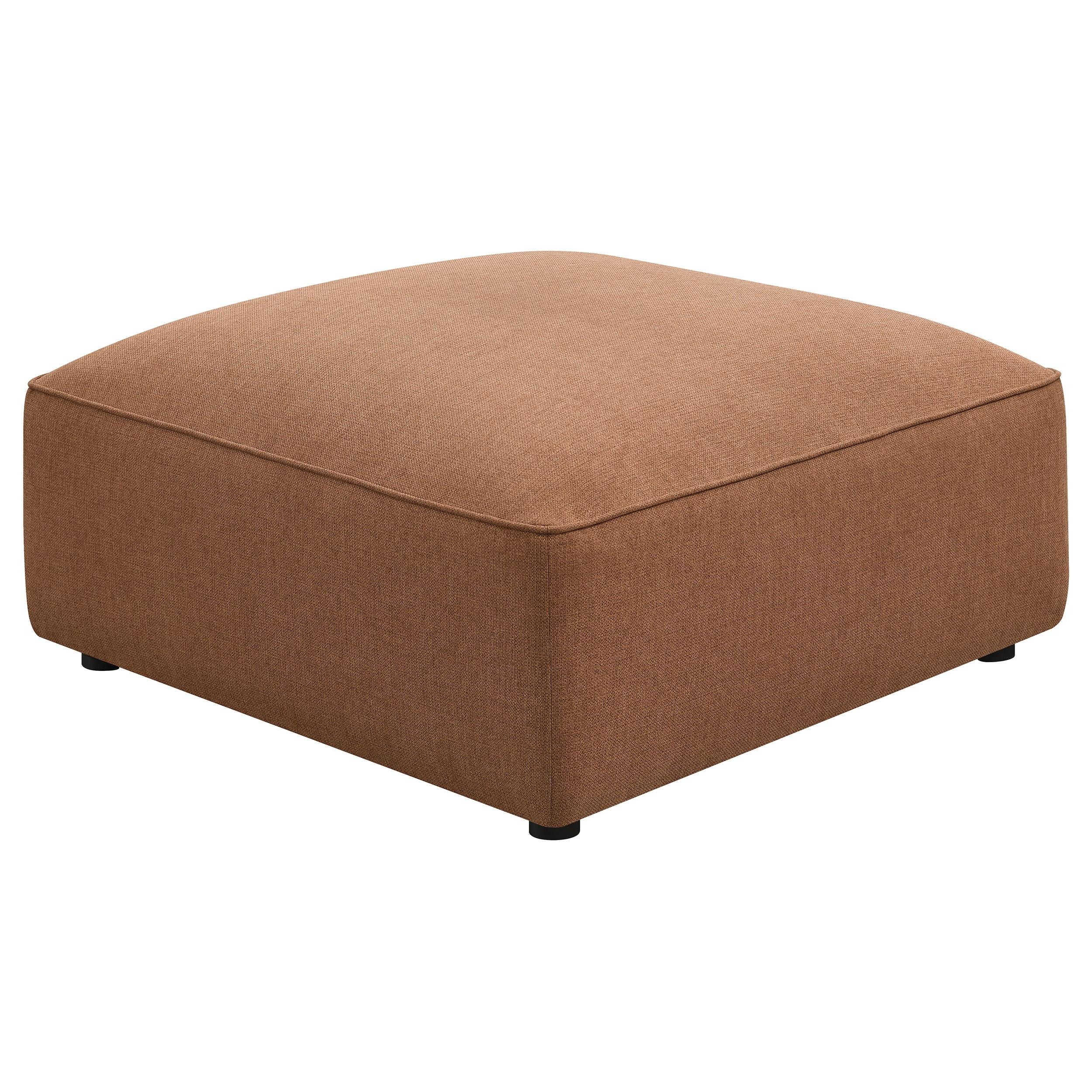 Coaster Furniture Jennifer 551593 Square Upholstered Ottoman - Terracotta - Image 1