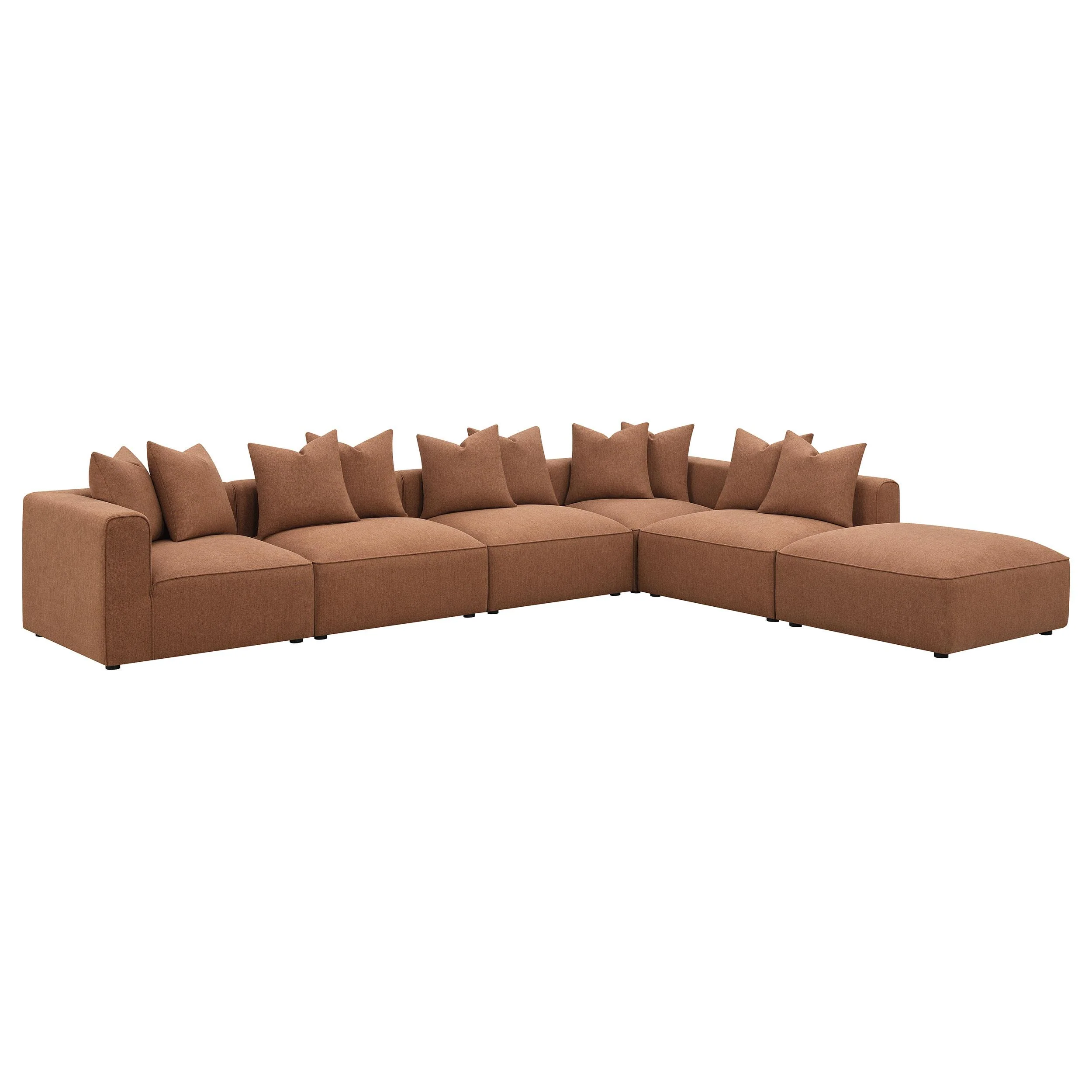 Coaster Furniture Jennifer 551591-SET 6 pc Tight Seat Modular Sectional - Terracotta - Image 1