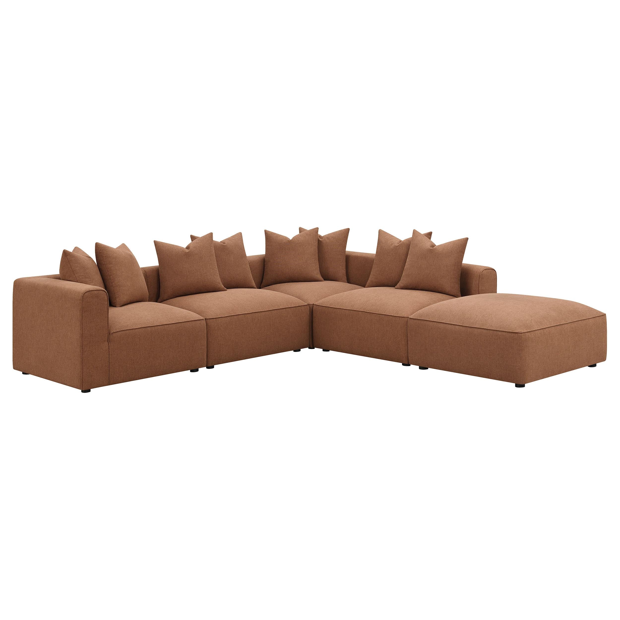 Coaster Furniture Jennifer 551591-SET 6 pc Tight Seat Modular Sectional - Terracotta - Image 2