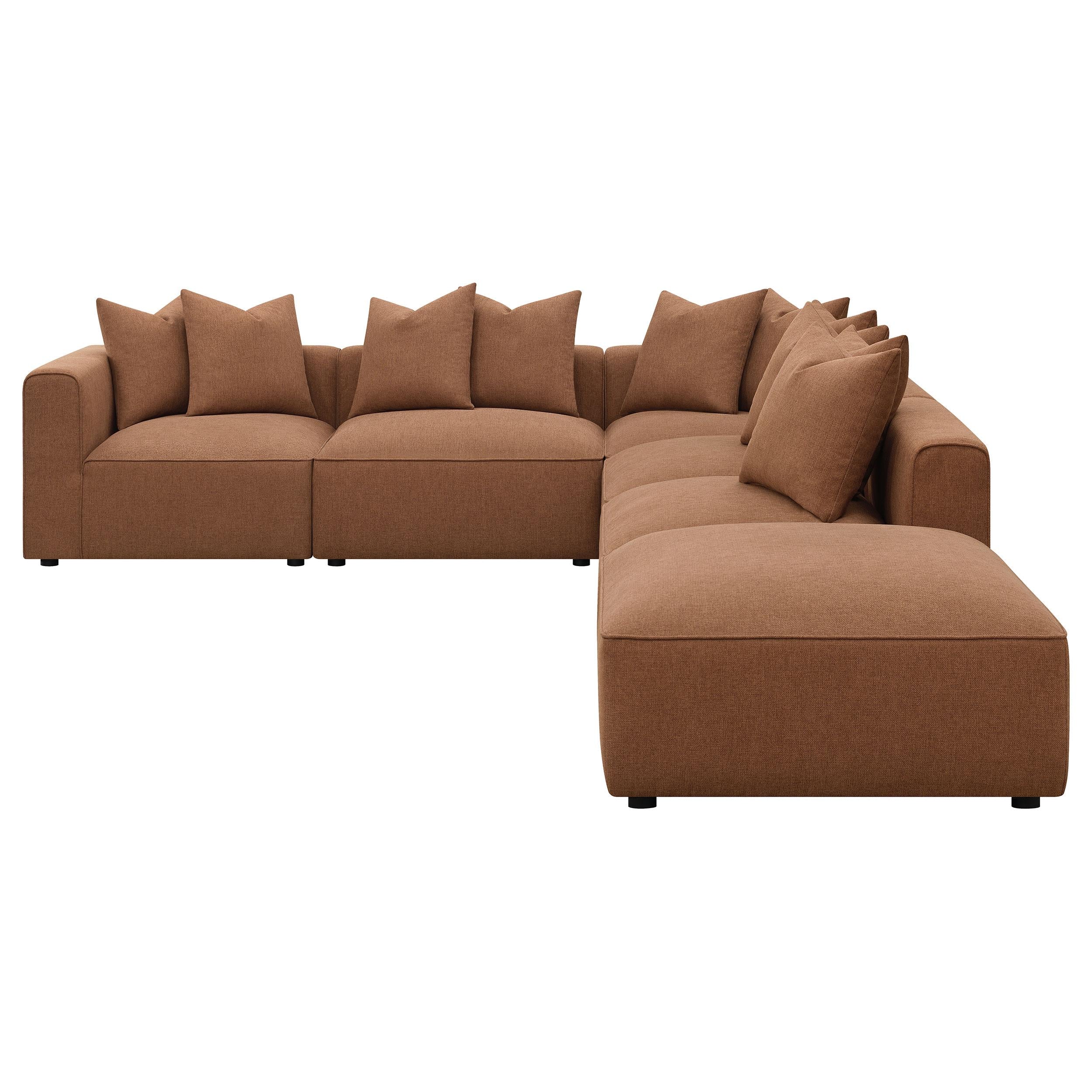 Coaster Furniture Jennifer 551591-SET 6 pc Tight Seat Modular Sectional - Terracotta - Image 3
