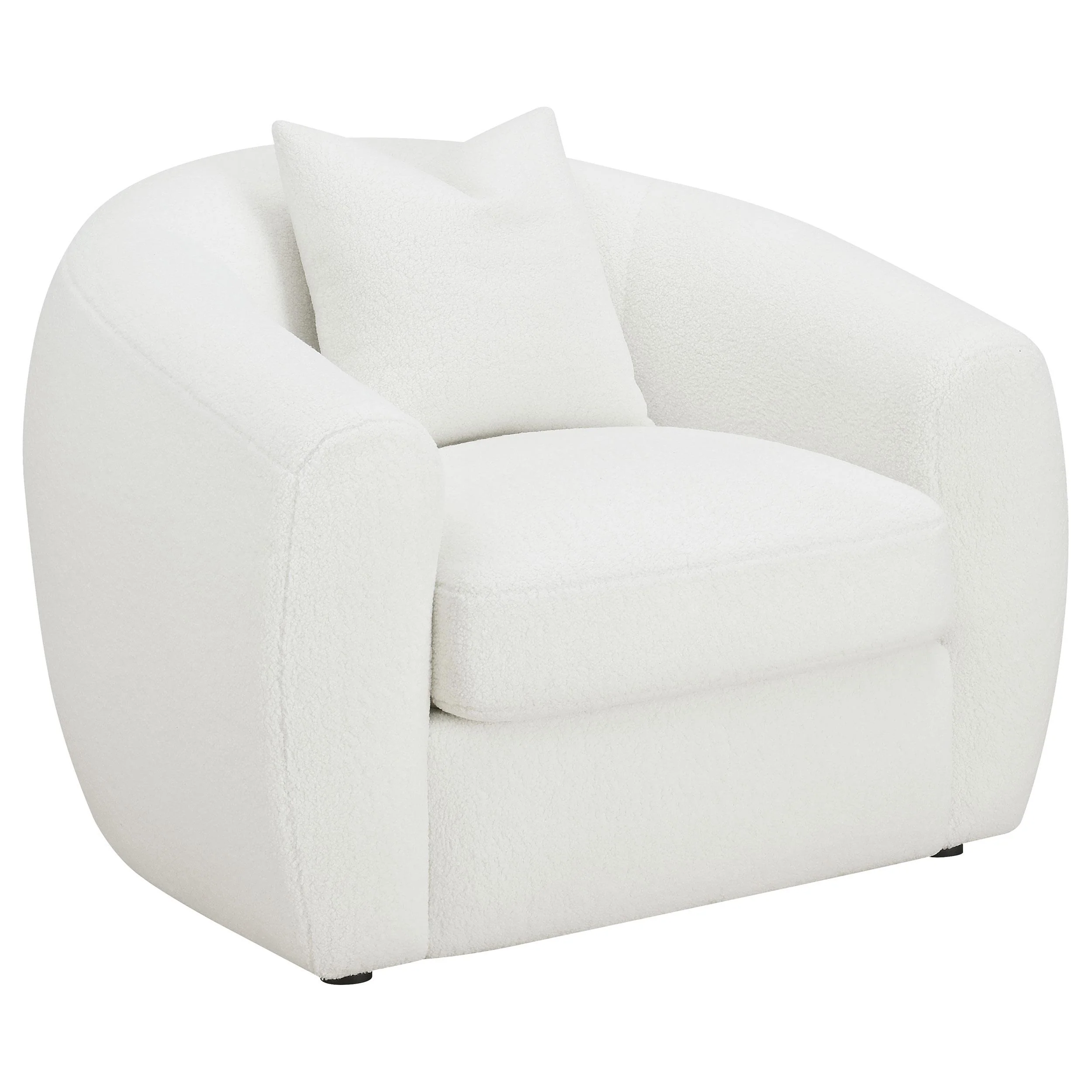 Coaster Furniture Isabella 509873 Faux Sheepskin Upholstered Accent Chair - Natural - Image 1