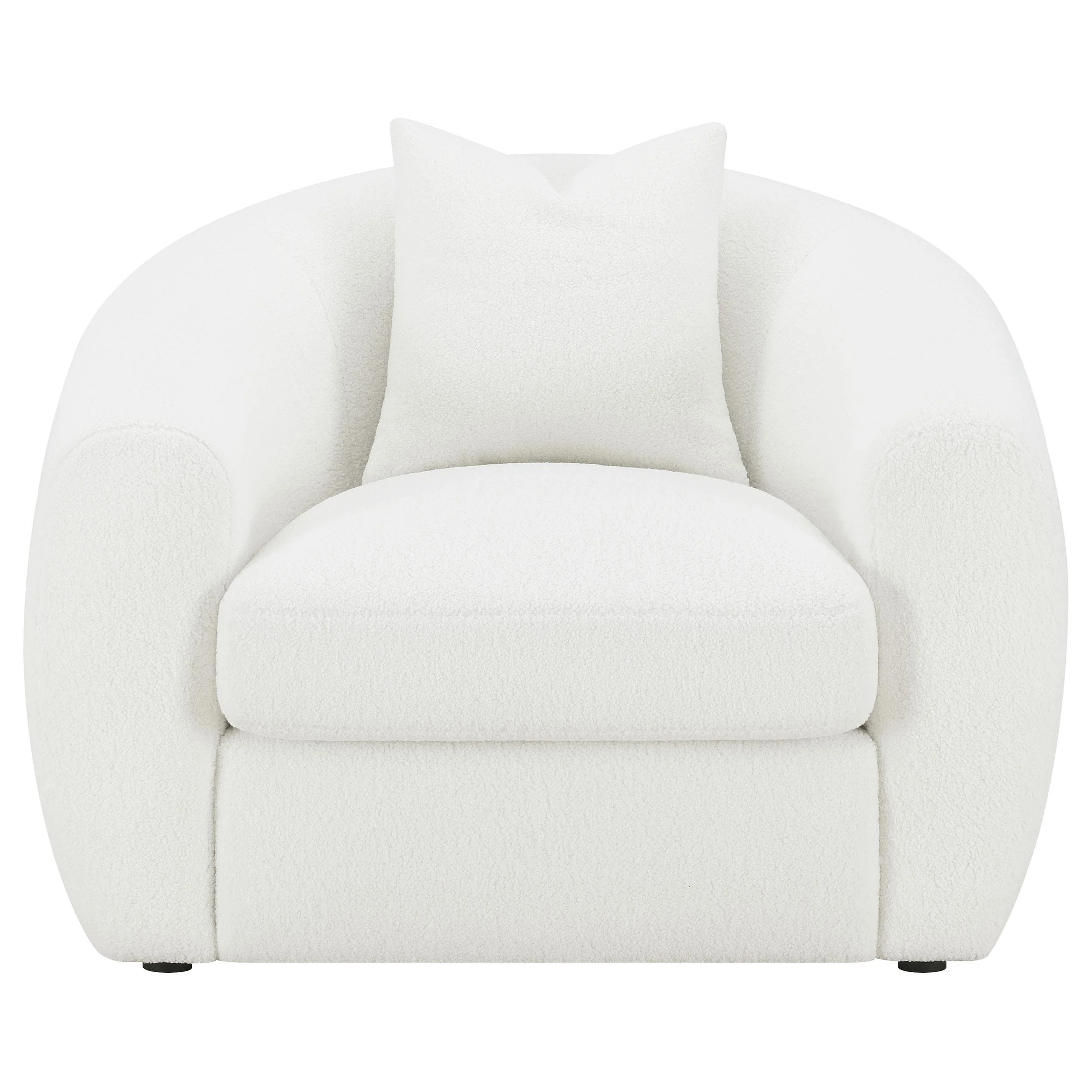 Coaster Furniture Isabella 509873 Faux Sheepskin Upholstered Accent Chair - Natural - Image 2