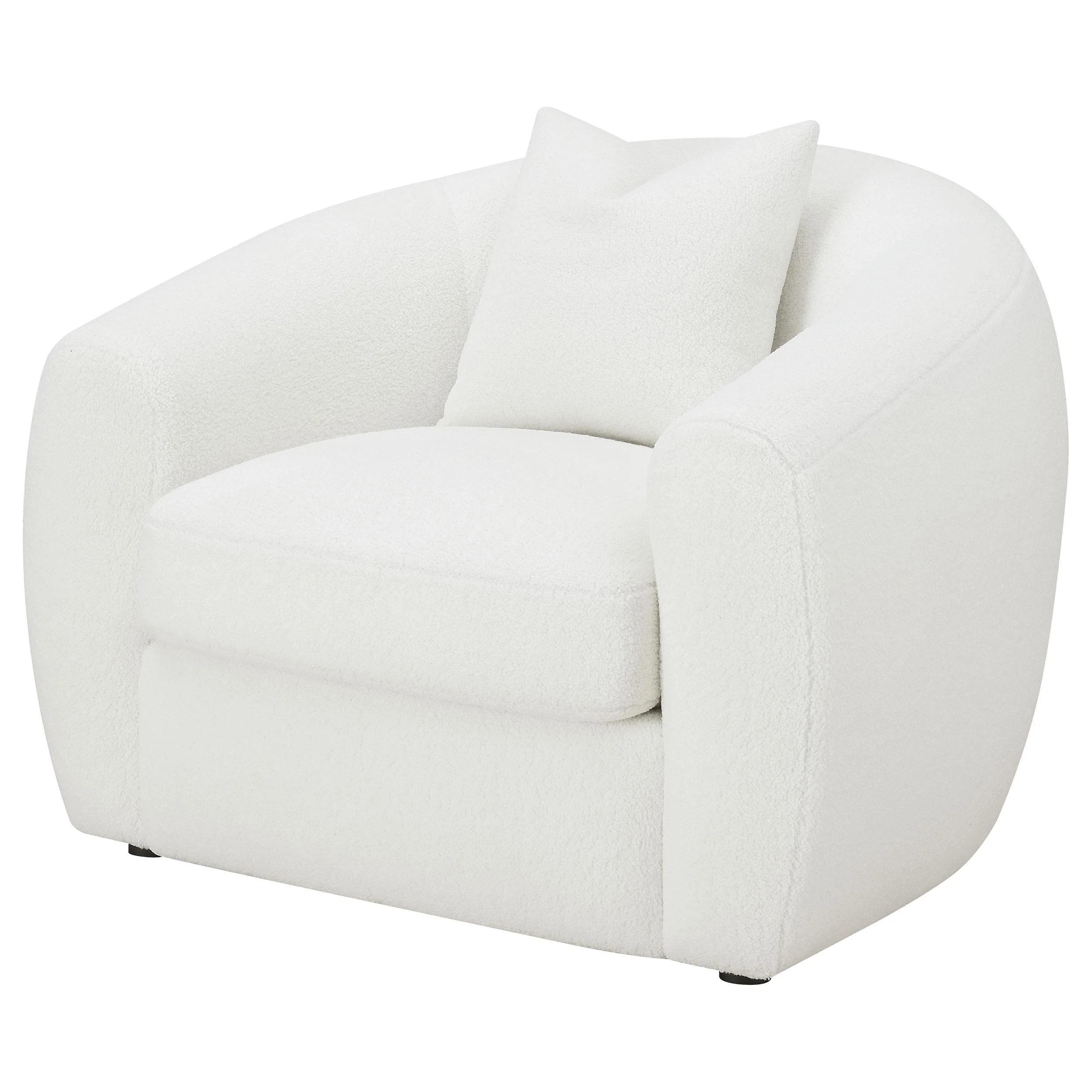 Coaster Furniture Isabella 509873 Faux Sheepskin Upholstered Accent Chair - Natural - Image 3