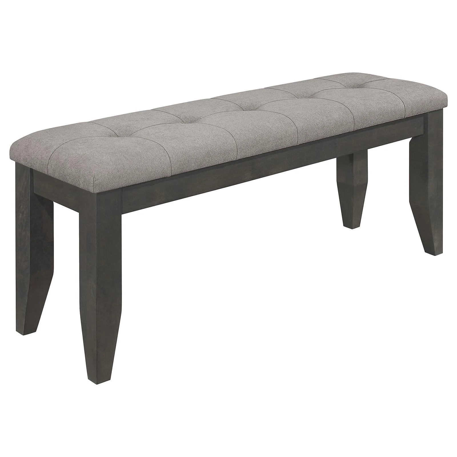 Coaster Furniture Dalila 102723GRY Fabric Upholstered Wood Dining Bench - Dark Grey - Image 1