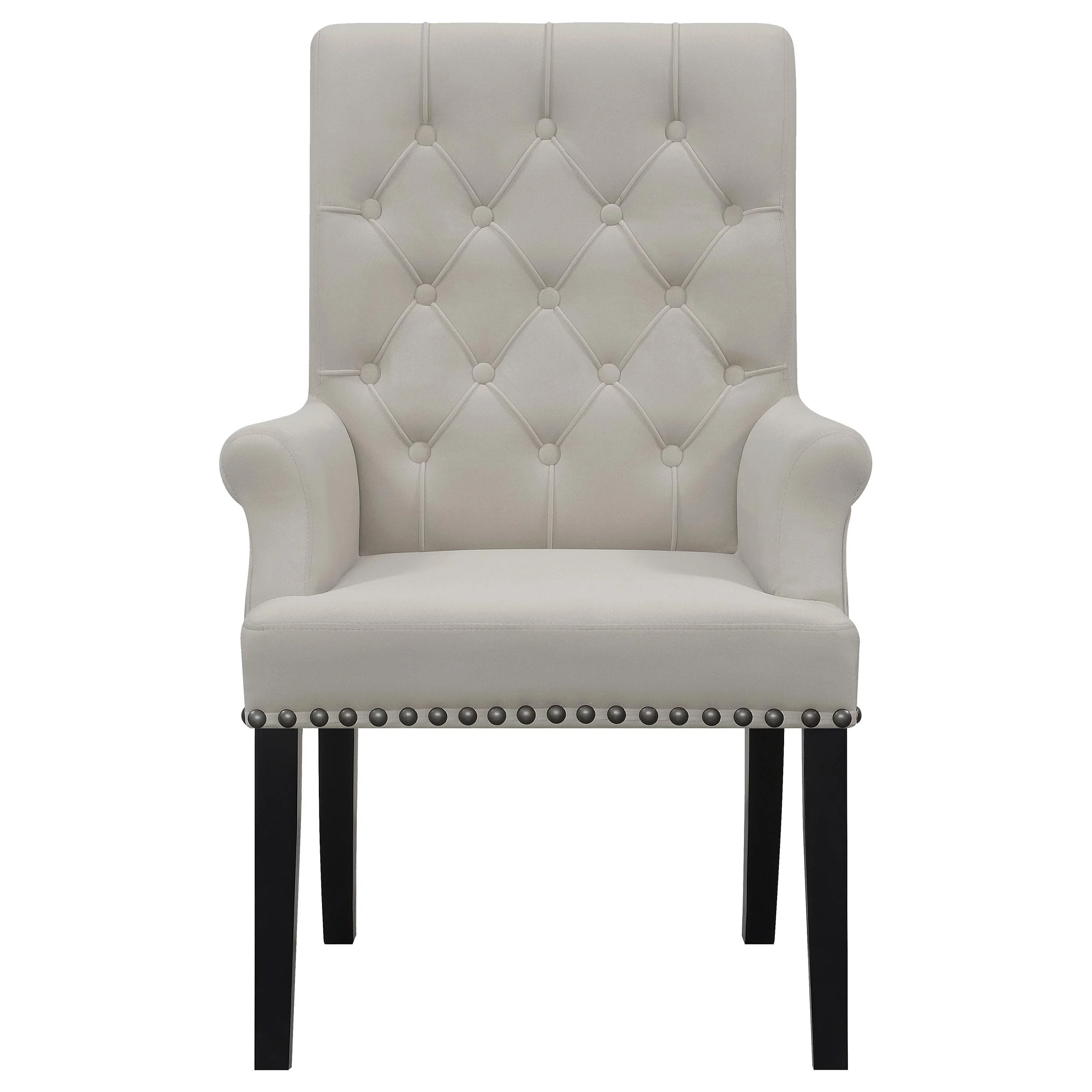 Coaster Furniture Alana 115183 Velvet Upholstered Dining Arm Chair - Sand - Image 2