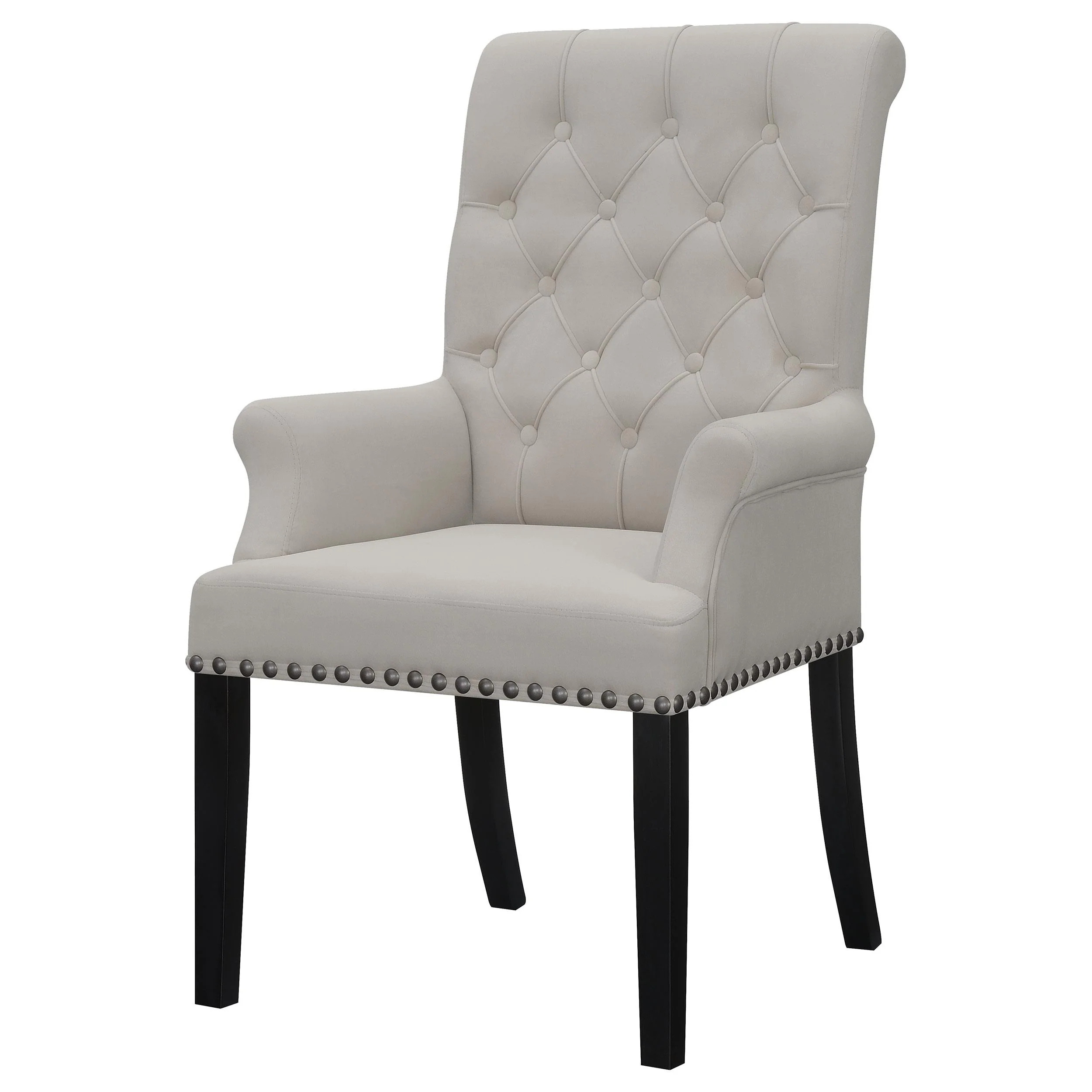Coaster Furniture Alana 115183 Velvet Upholstered Dining Arm Chair - Sand - Image 3