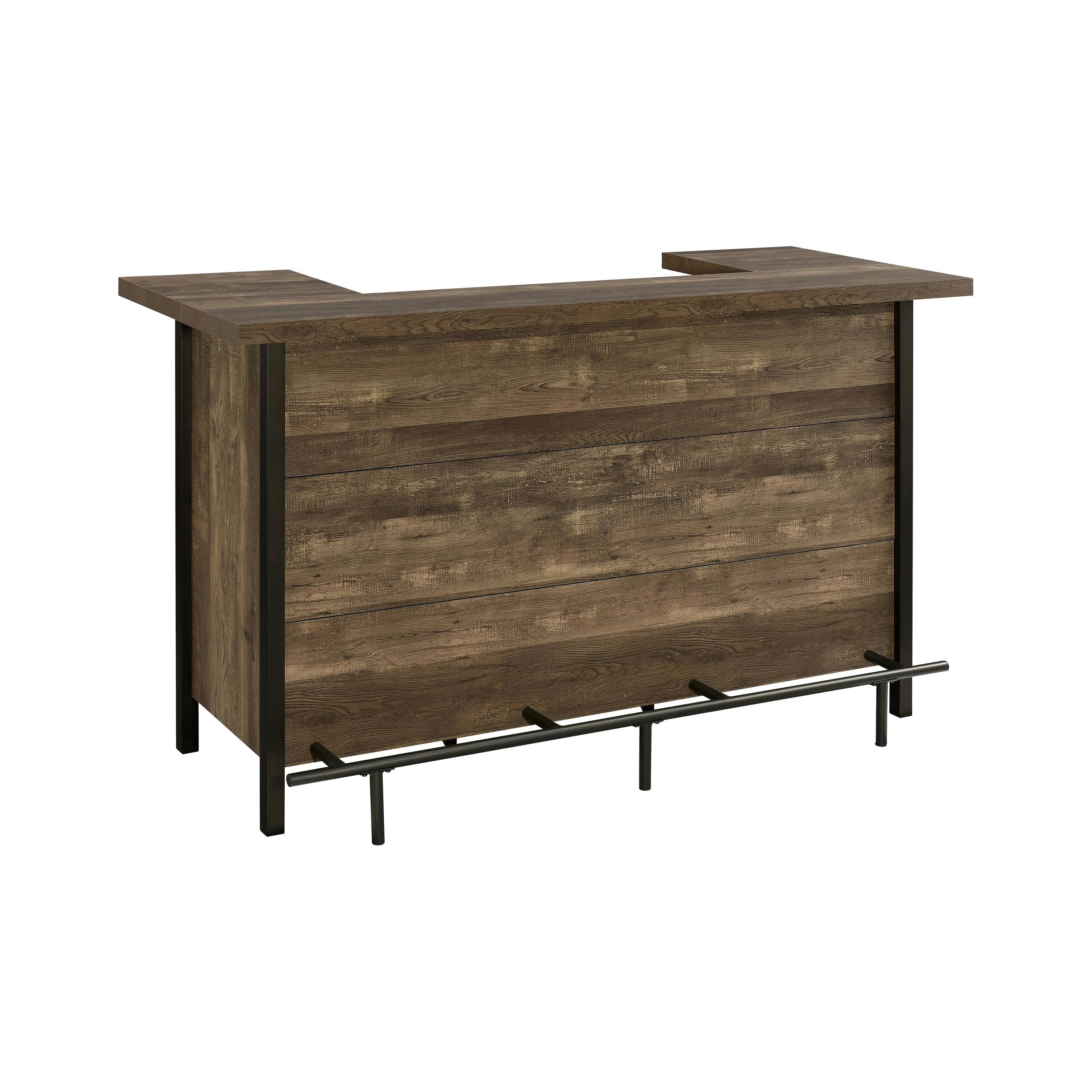 Coaster Furniture Bellemore 182104 Freestanding Home Bar Wine Cabinet – Rustic Oak