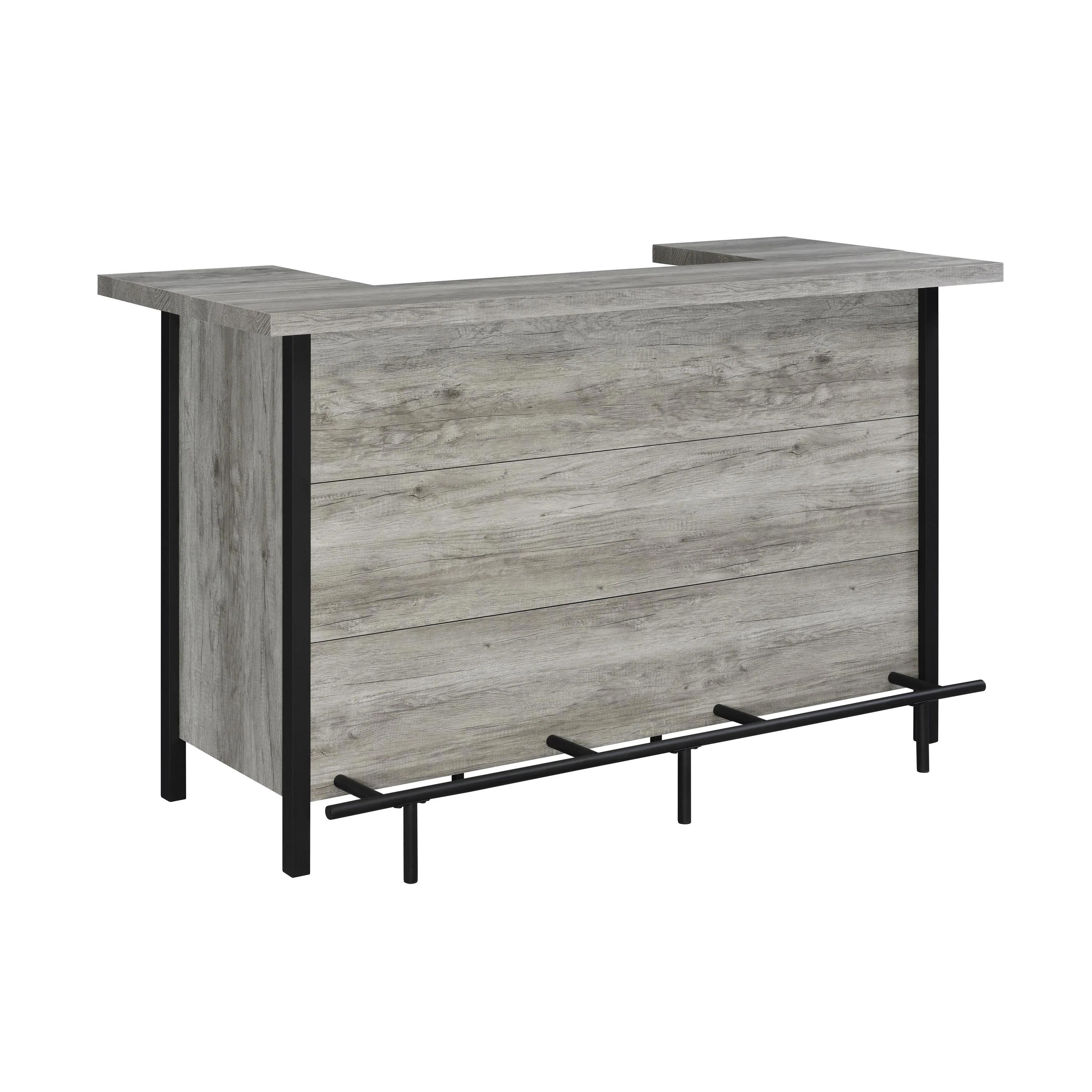 Coaster Furniture Bellemore 182105 Freestanding Home Bar Wine Cabinet – Grey Driftwood