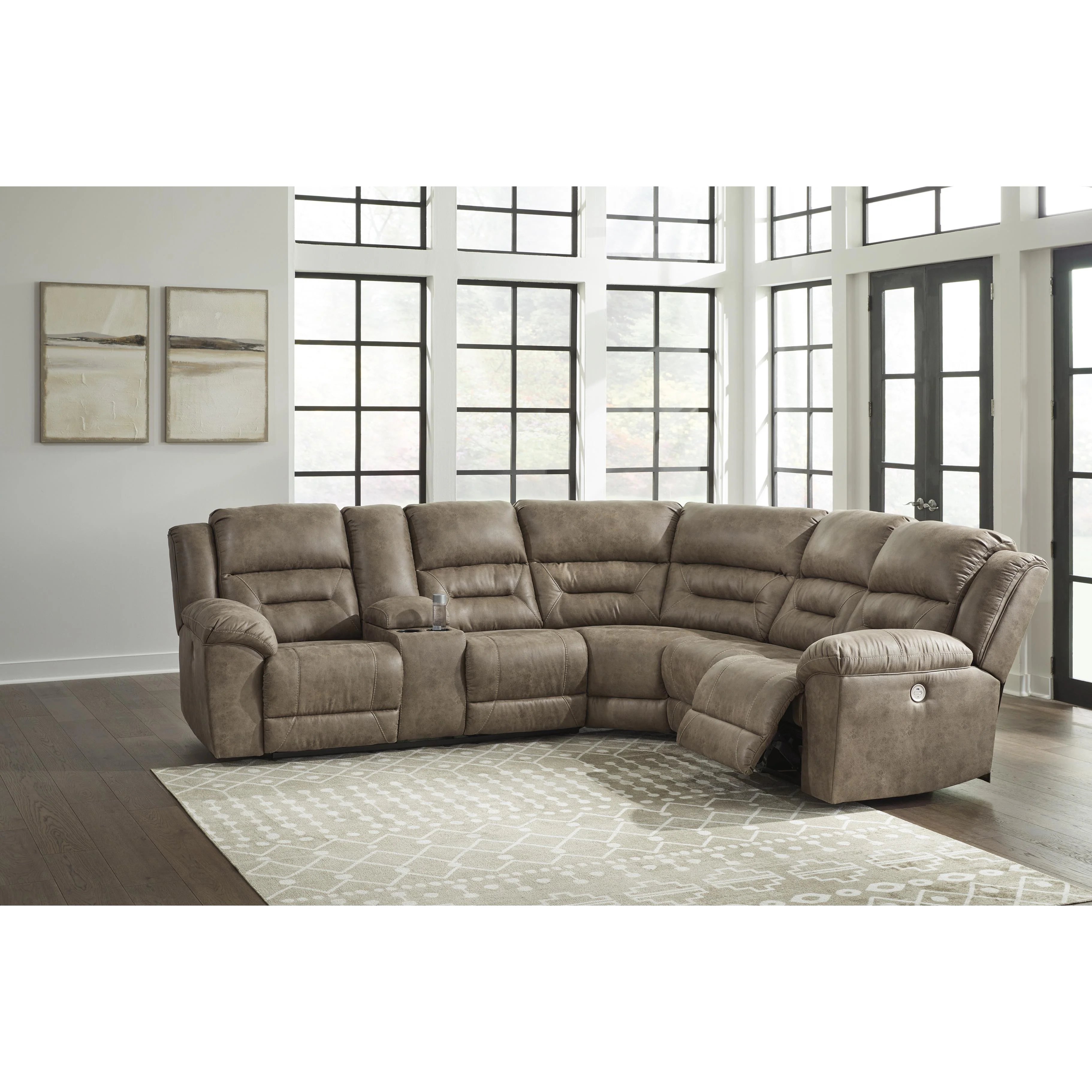 Signature Design by Ashley Ravenel 83106S1 3 pc Power Reclining Sectional - Image 3