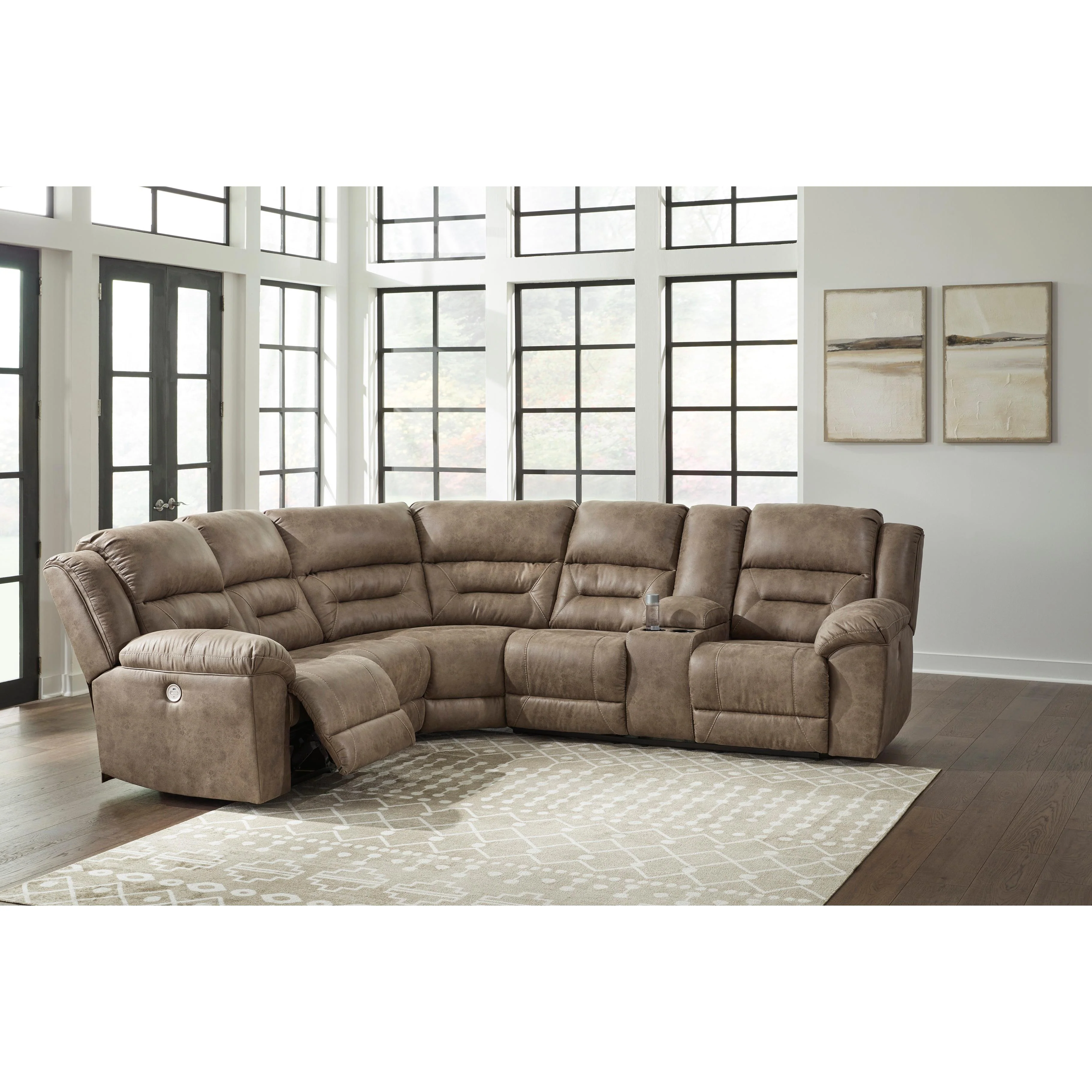 Signature Design by Ashley Ravenel 83106S2 3 pc Power Reclining Sectional - Image 3