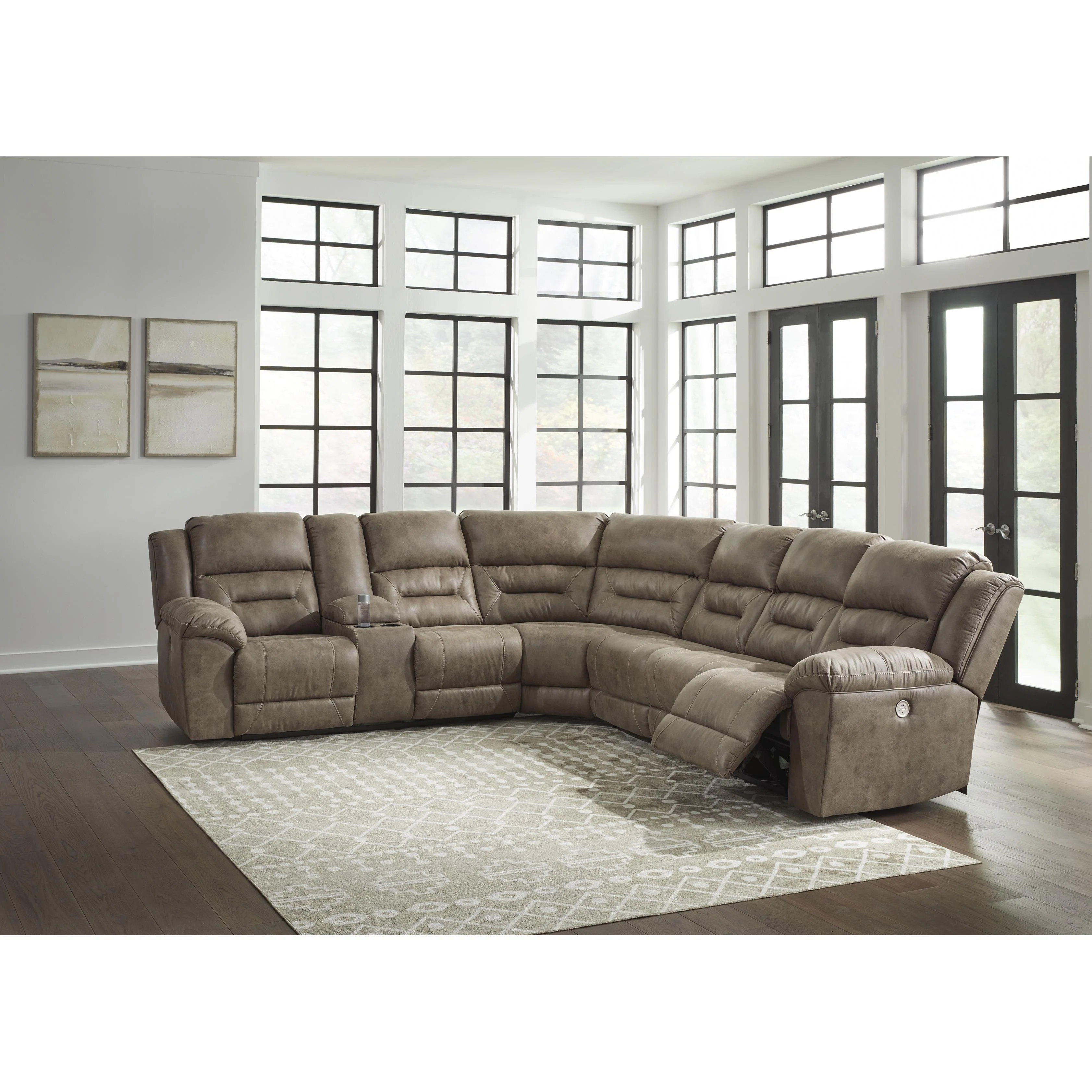 Signature Design by Ashley Ravenel 83106S3 4 pc Power Reclining Sectional - Image 3