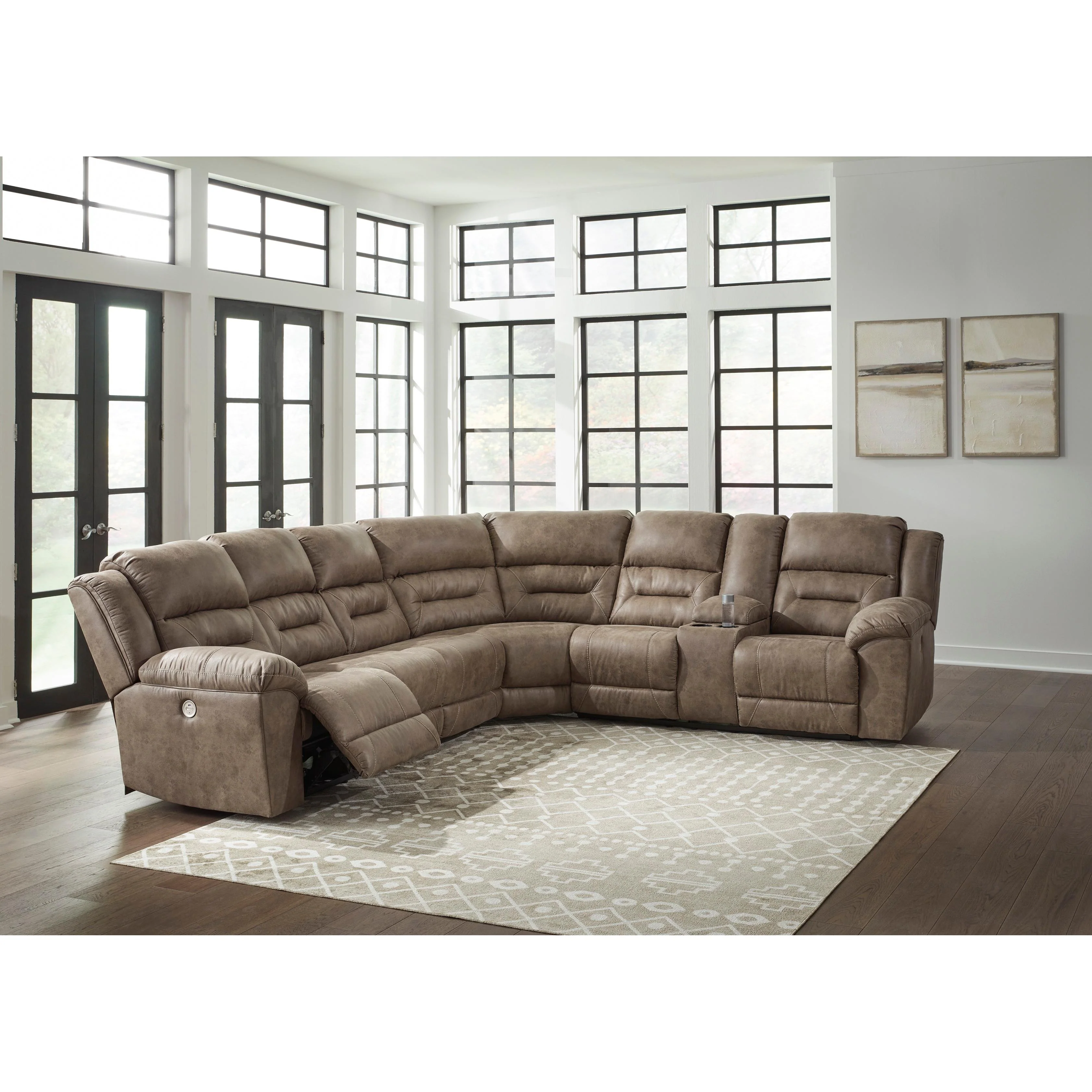 Signature Design by Ashley Ravenel 83106S4 4 pc Power Reclining Sectional - Image 3