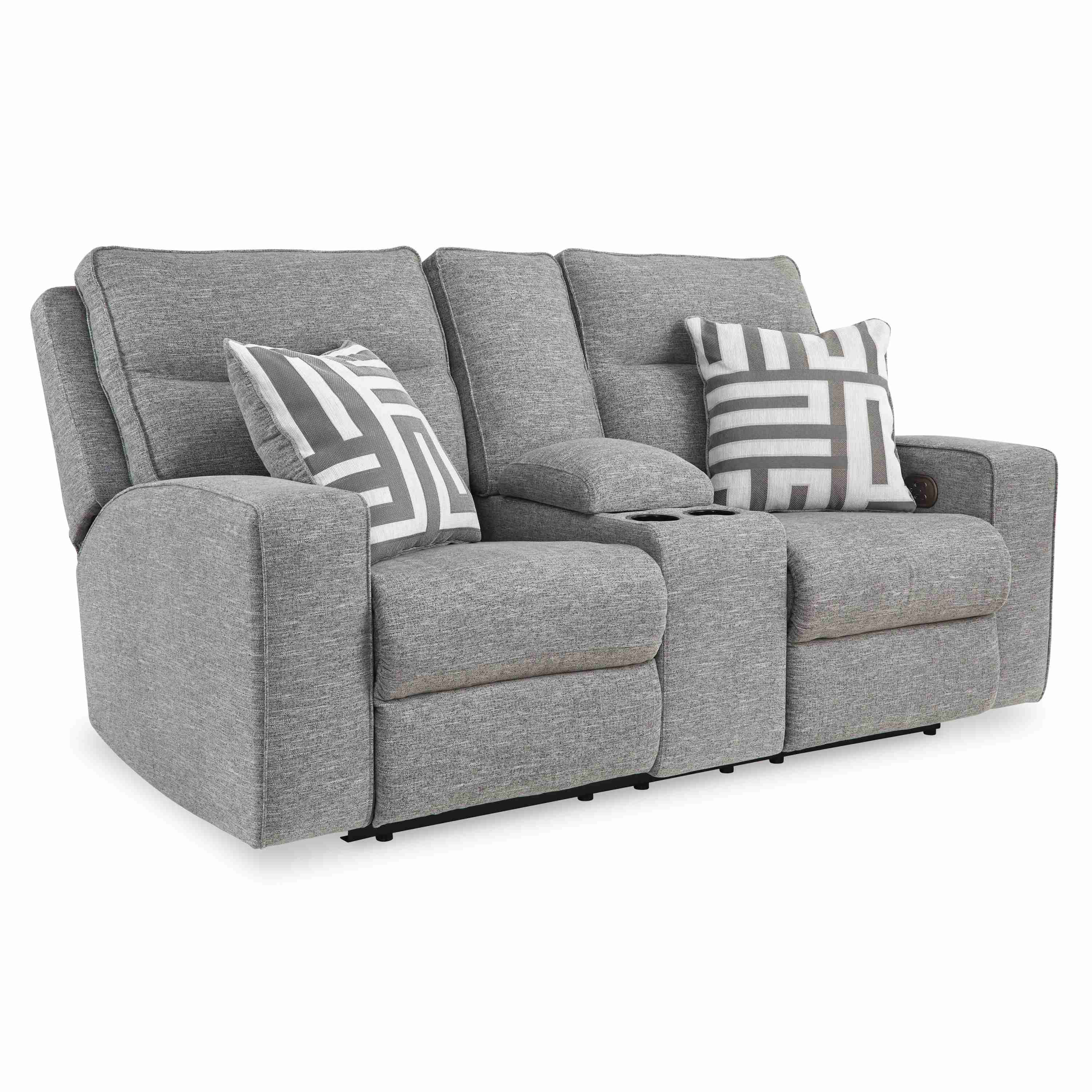 Signature Design by Ashley Biscoe 9050318 Power Reclining Loveseat with Console and Adjustable Headrest - Image 1