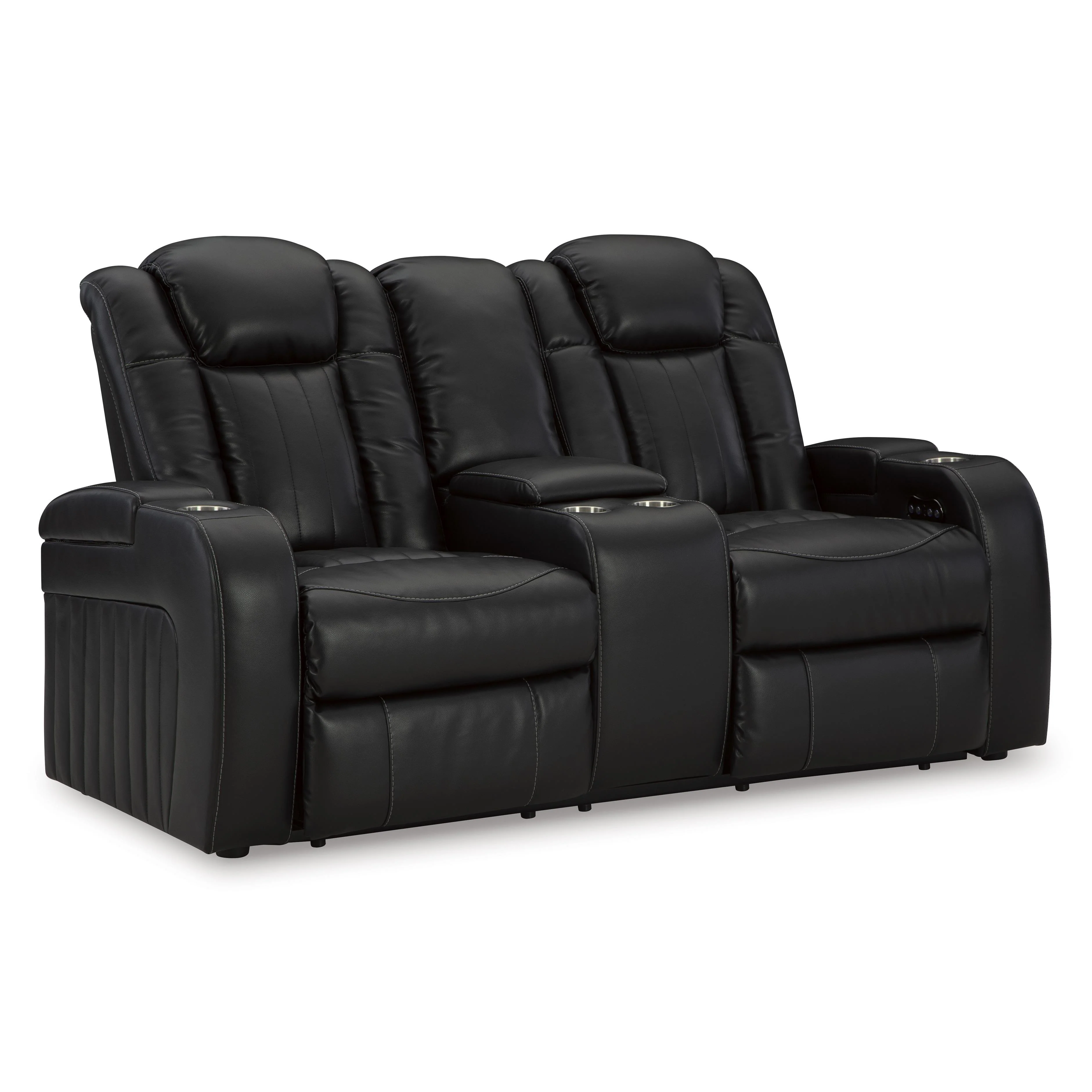Signature Design by Ashley Caveman Den 9070318 Power Reclining Loveseat with Console and Adjustable Headrest - Image 1
