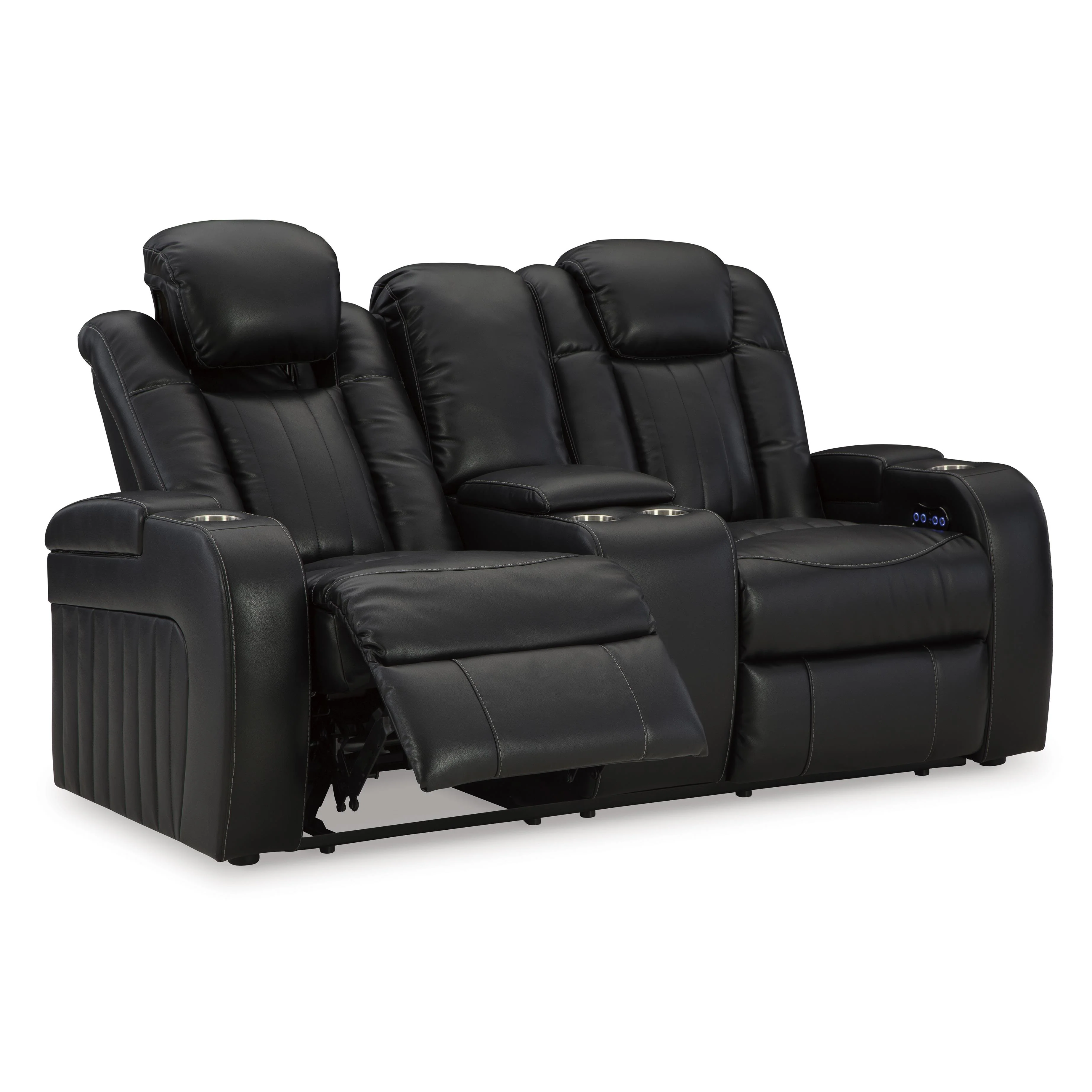 Signature Design by Ashley Caveman Den 9070318 Power Reclining Loveseat with Console and Adjustable Headrest - Image 2