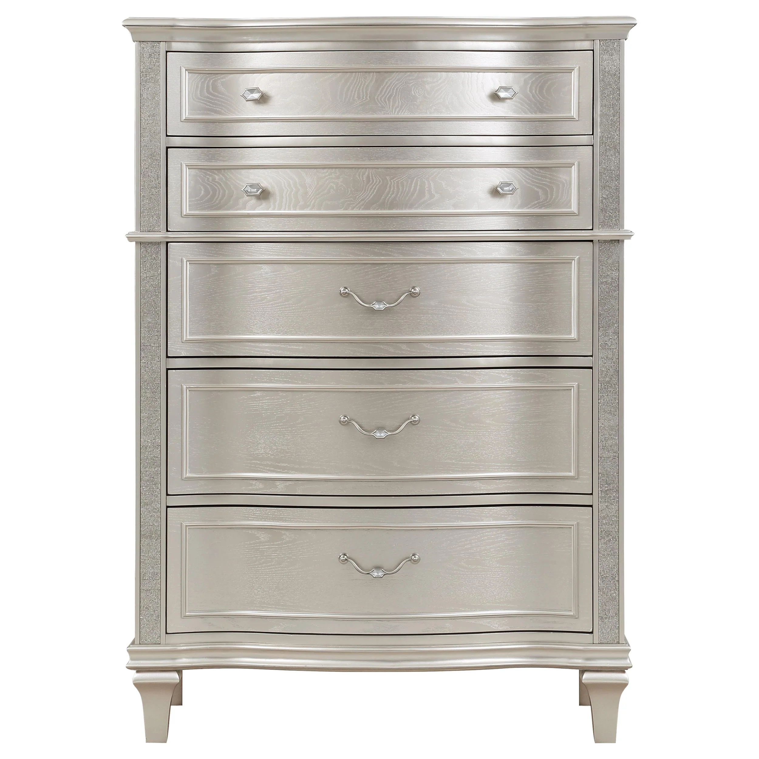 Coaster Furniture Evangeline 223395 6-Drawer Bedroom Chest - Silver Oak - Image 2