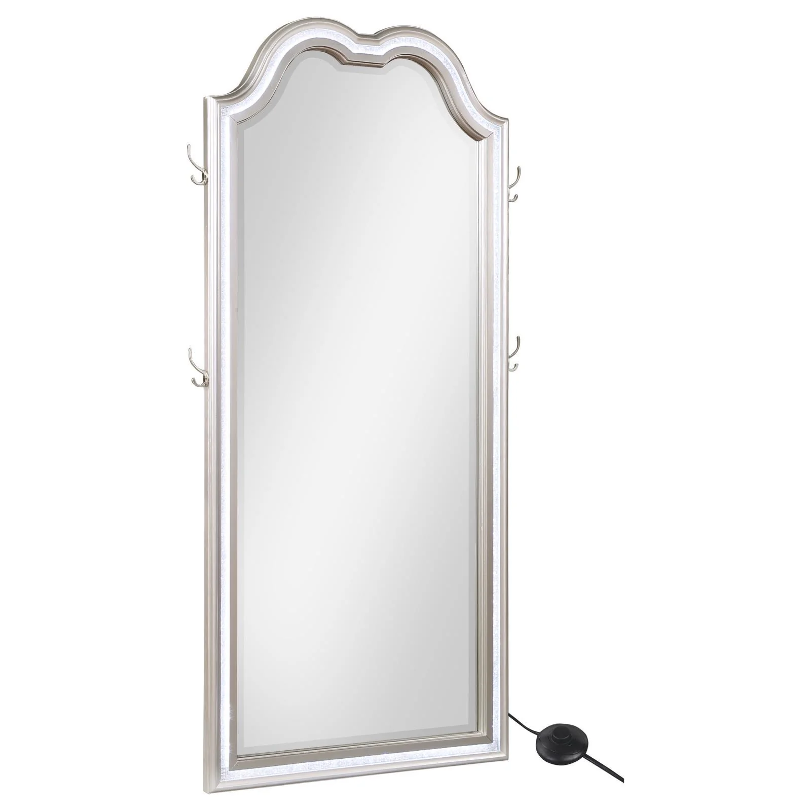 Coaster Furniture Evangeline 223400 Full Length LED Light Floor Mirror – Silver Oak