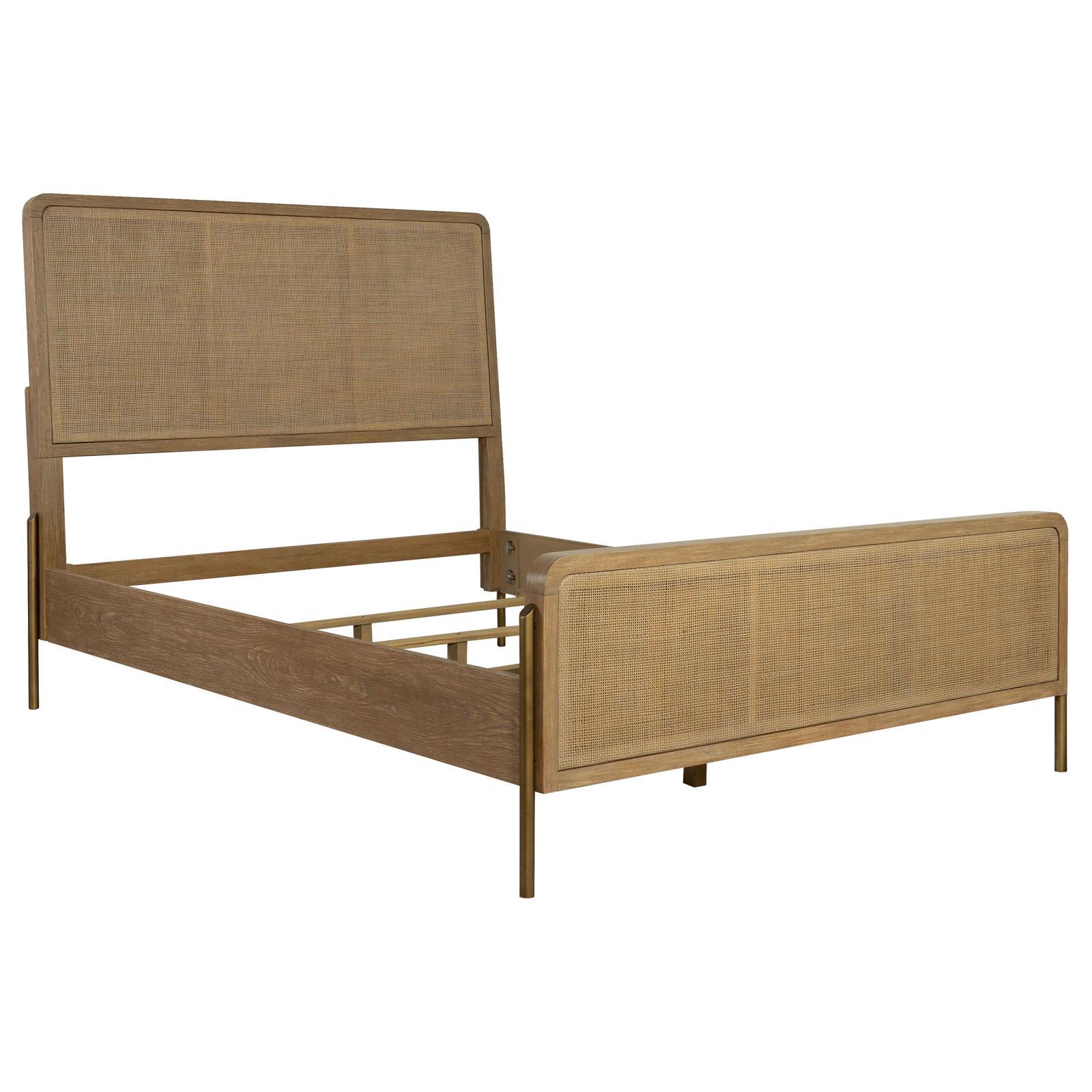 Coaster Furniture Arini 224300KE Rattan Eastern King Panel Bed - Sand Wash and Natural - Image 1
