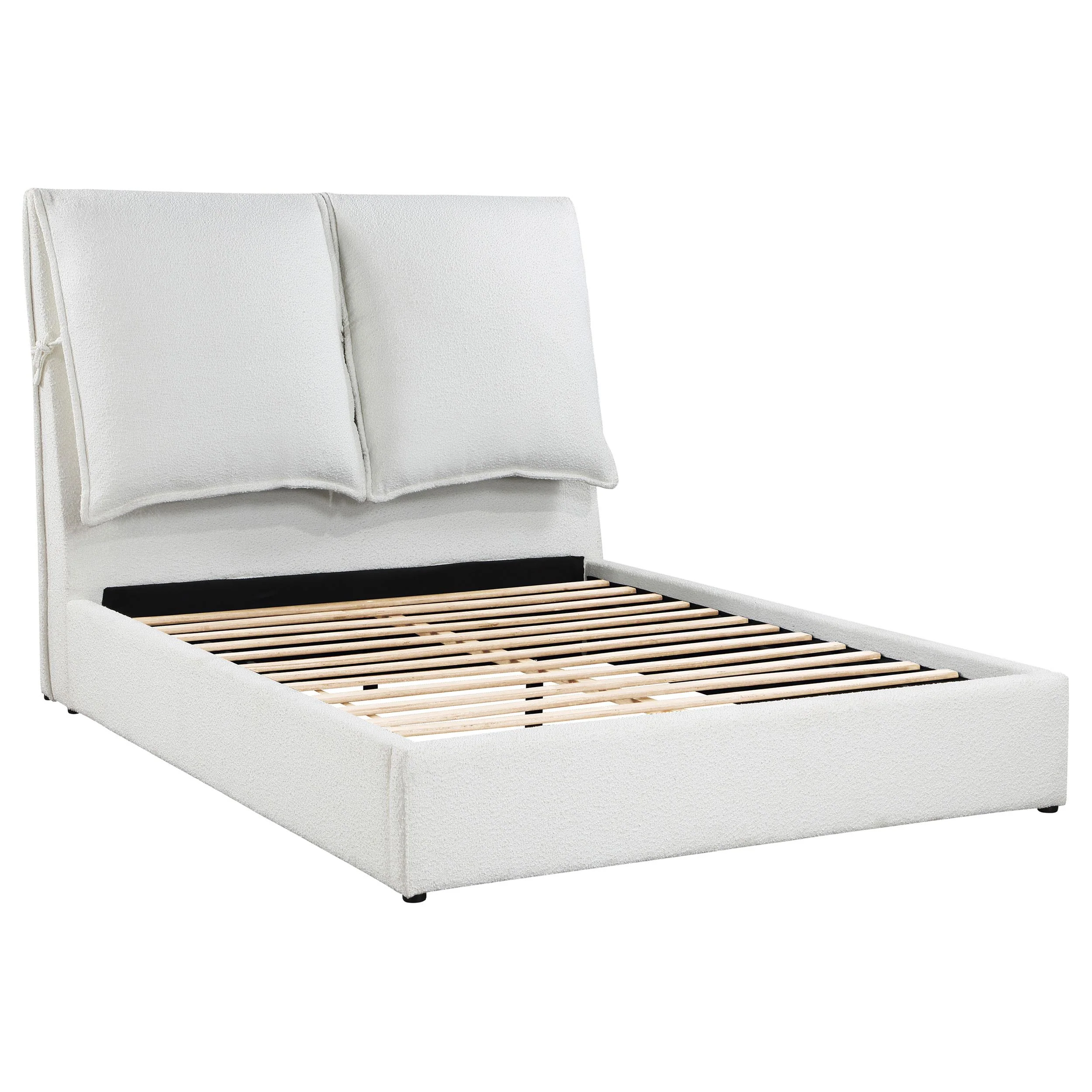 Coaster Furniture Gwendoline 306040Q Upholstered Queen Panel Bed - White - Image 1