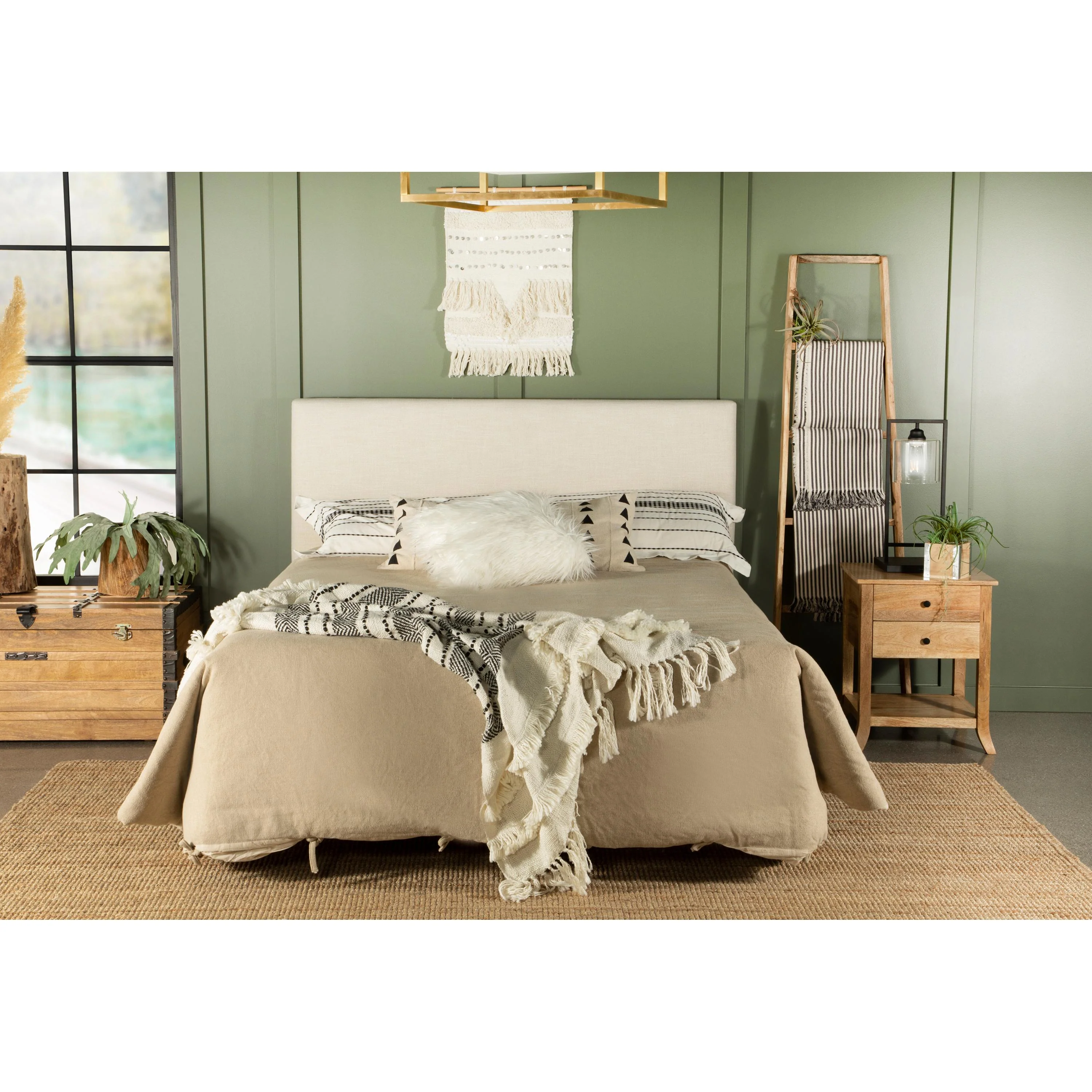 Coaster Furniture Pirro 315980K Upholstered King Panel Headboard - Sand - Image 2