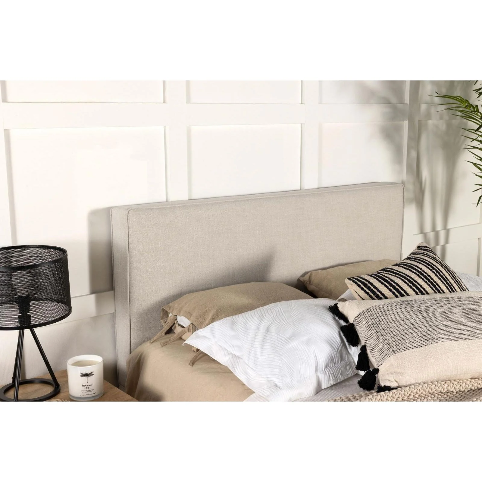Coaster Furniture Kosmo 315993QF Upholstered Queen or Full Panel Headboard - Sand - Image 2
