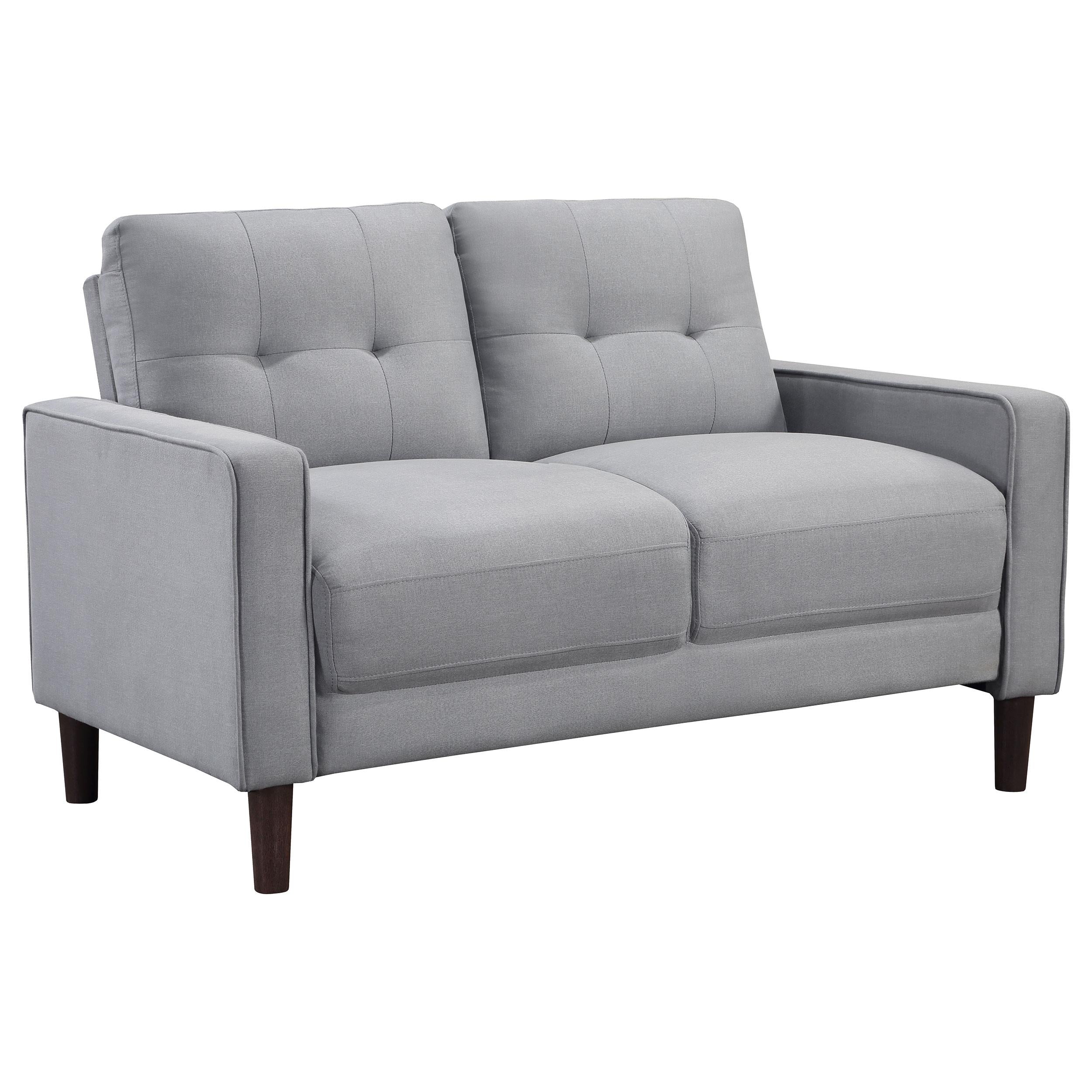 Coaster Furniture Bowen 506782 Upholstered Track Arm Tufted Loveseat - Grey - Image 1