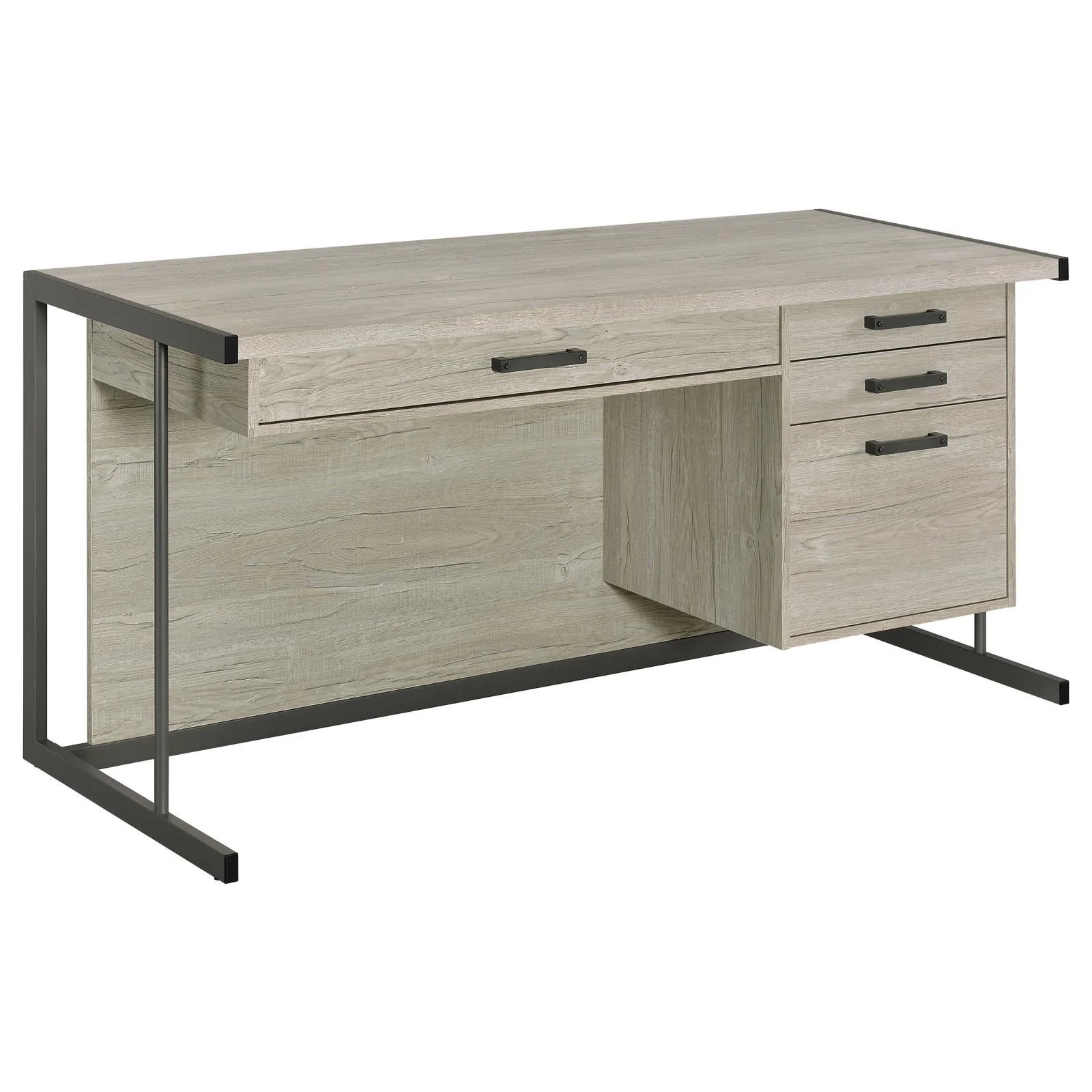 Coaster Furniture Loomis 805881 60-inch 4-Drawer Computer Desk – Whitewashed Grey