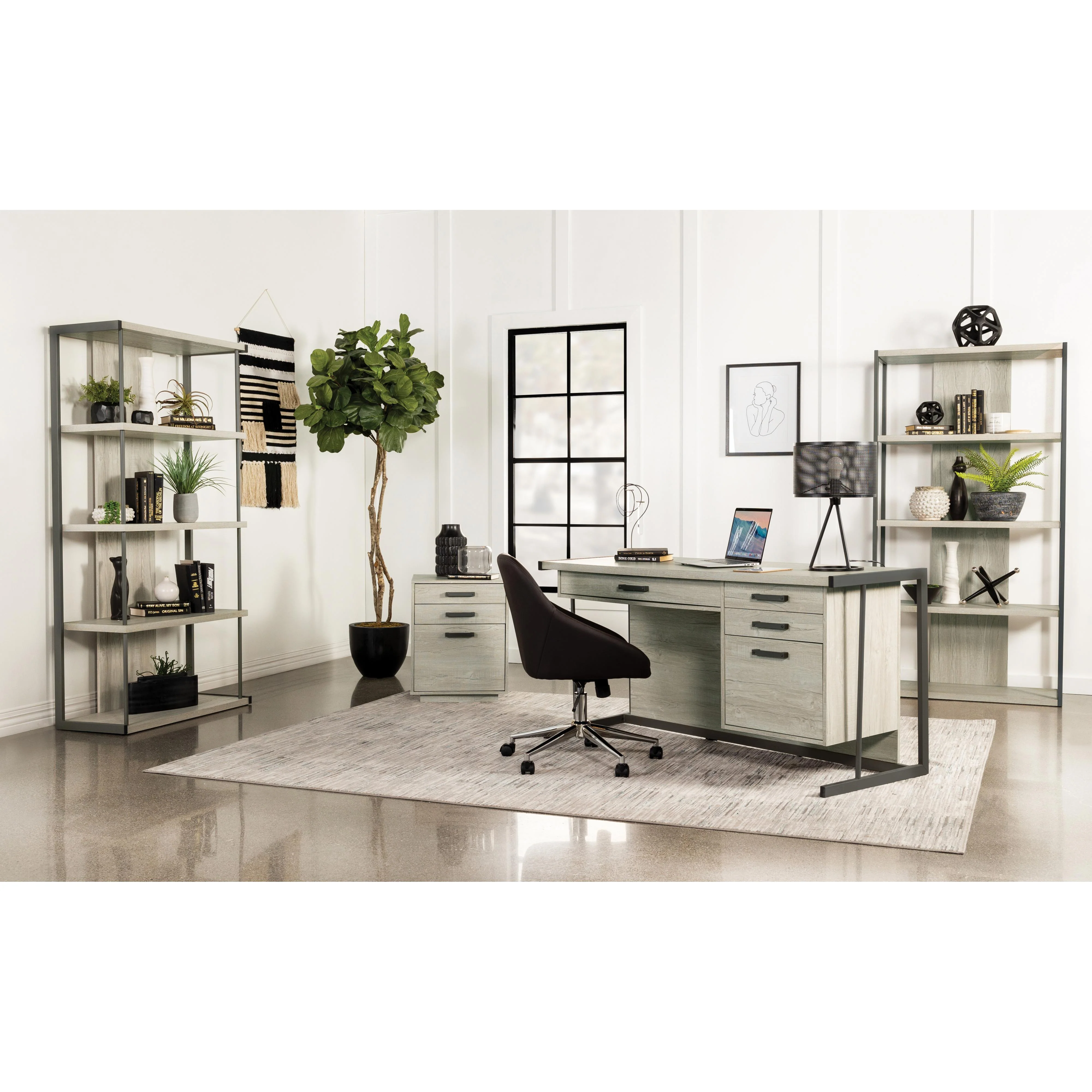 Coaster Furniture Loomis 805882 3-Drawer Home Office File Cabinet - Whitewashed Grey - Image 2