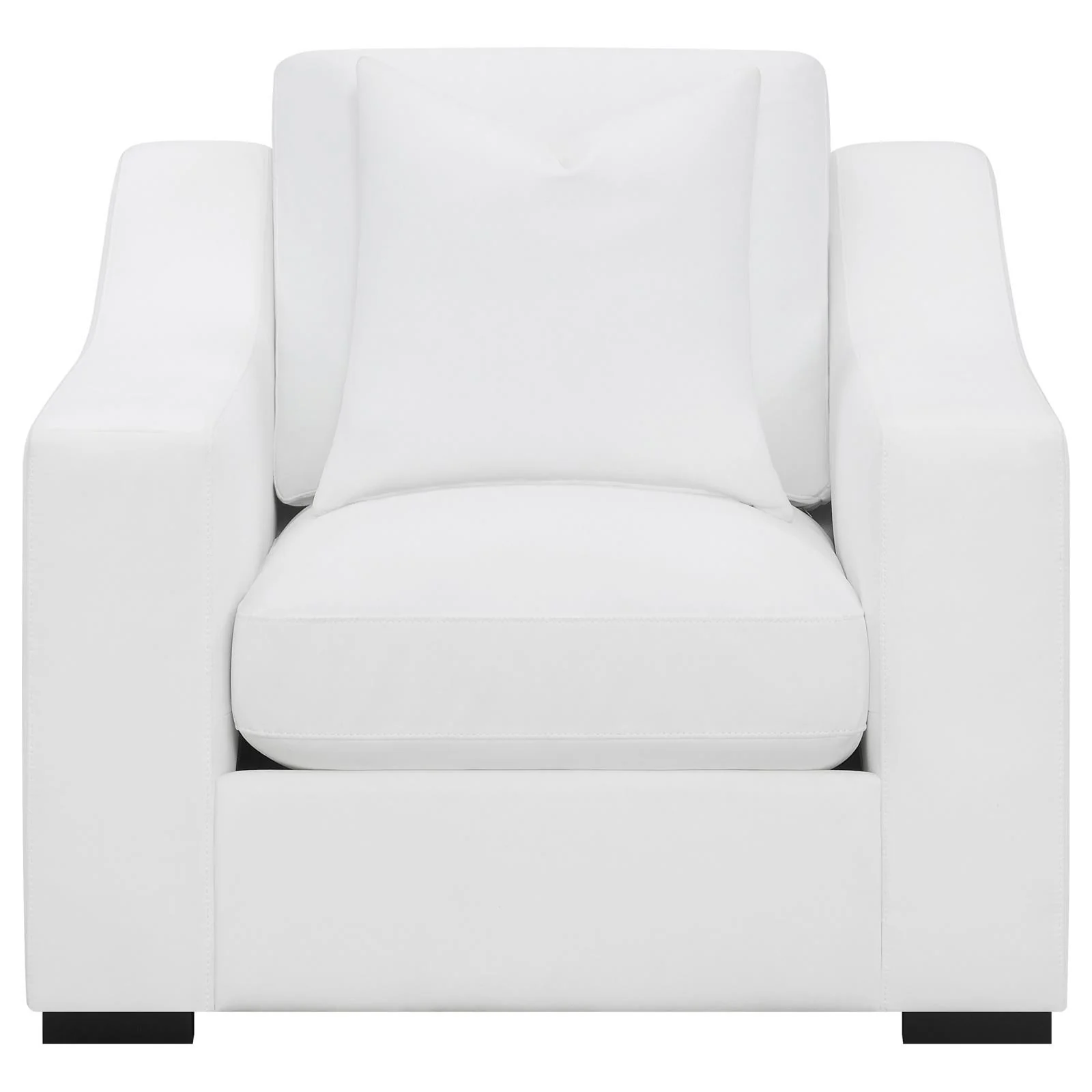 Coaster Furniture Ashlyn 509893 Upholstered Sloped Arm Accent Chair - White - Image 3