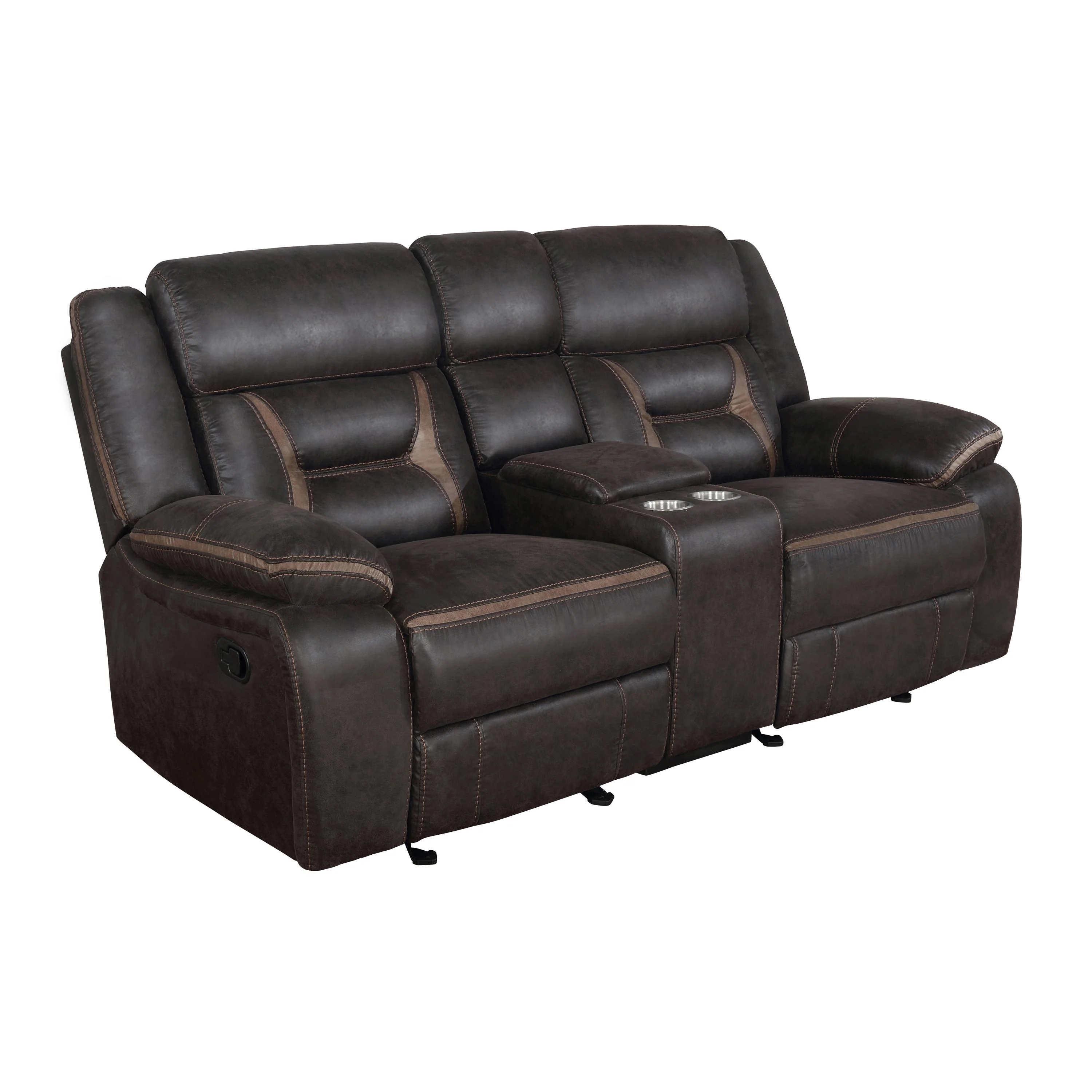 Coaster Furniture Greer 651355 Upholstered Motion Reclining Loveseat - Brown - Image 1