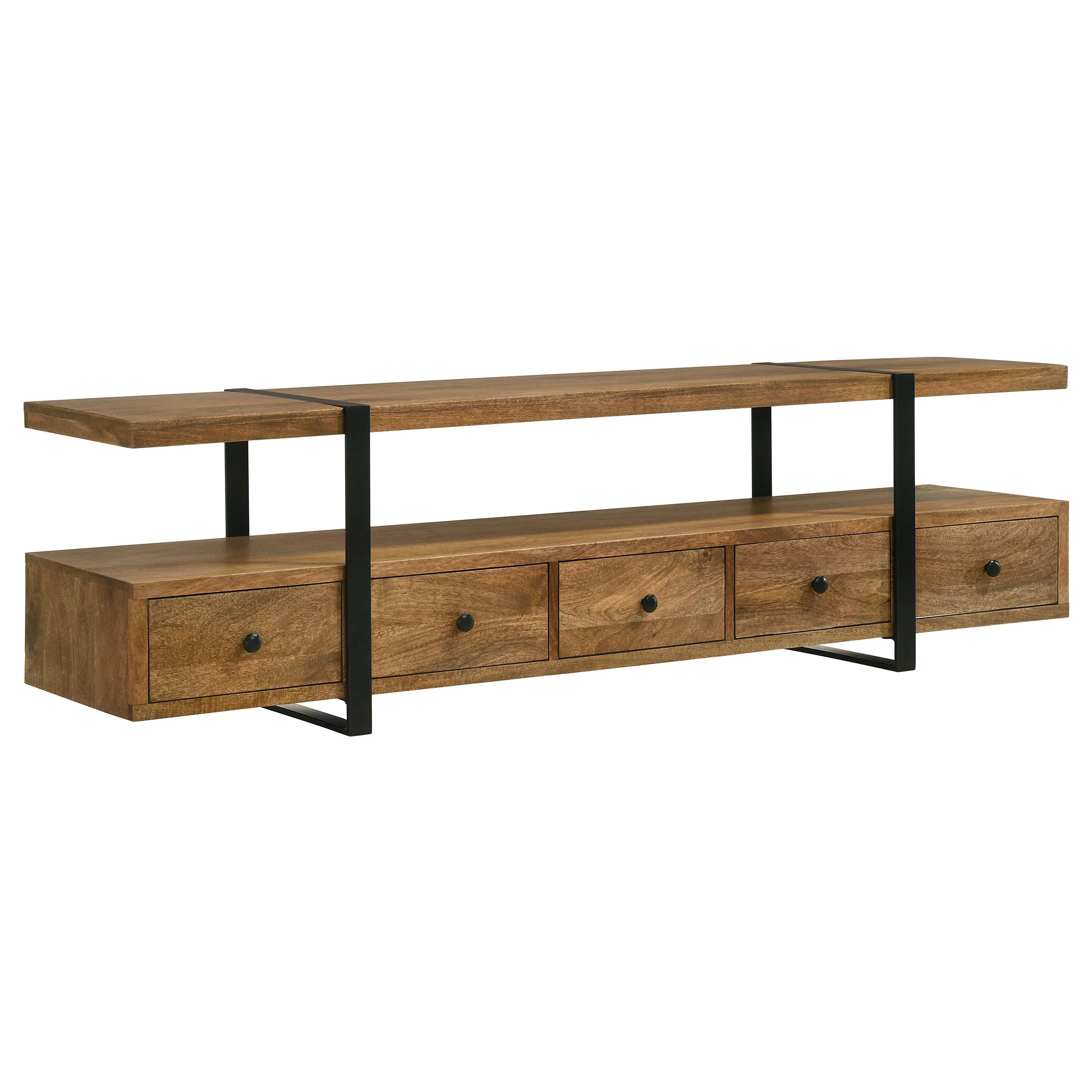 Coaster Furniture Otto 703243 5-Drawer Mango Wood 70" TV Stand Media Console - Brown - Image 1