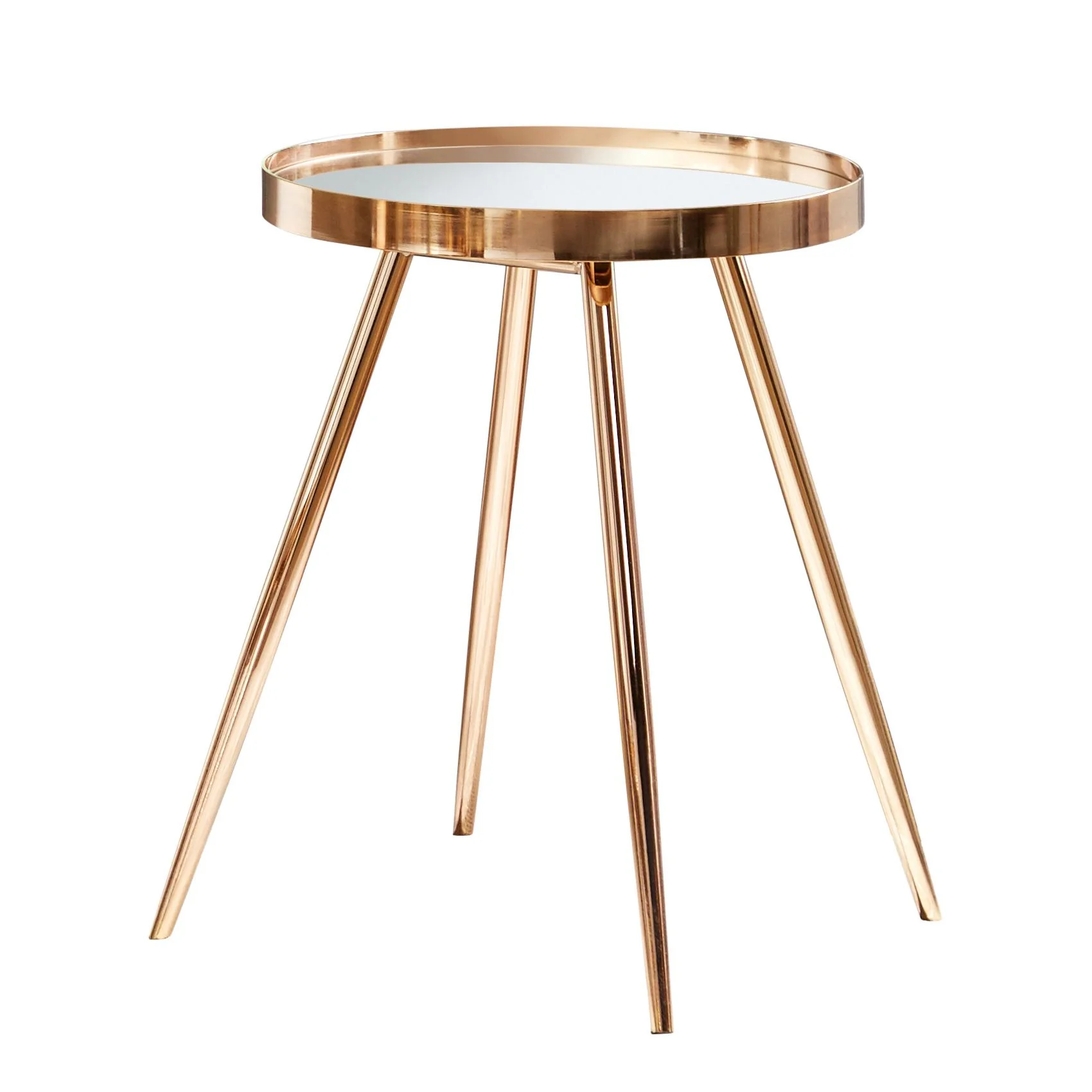 Coaster Furniture Kaelyn 723917 Round Mirror - Top End Side Table - Gold - Image 1