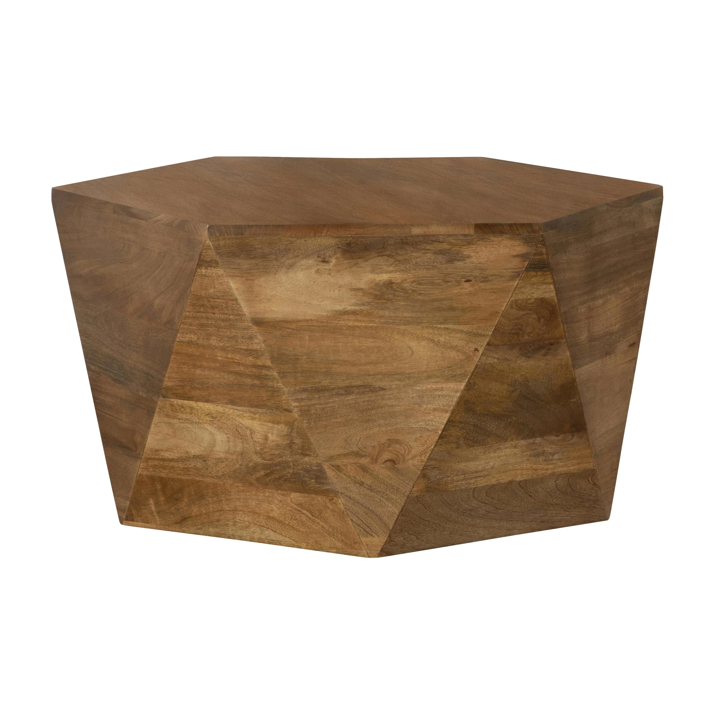 Coaster Furniture Zalika 724188 Hexagonal Solid Mango Wood Coffee Table - Natural - Image 1